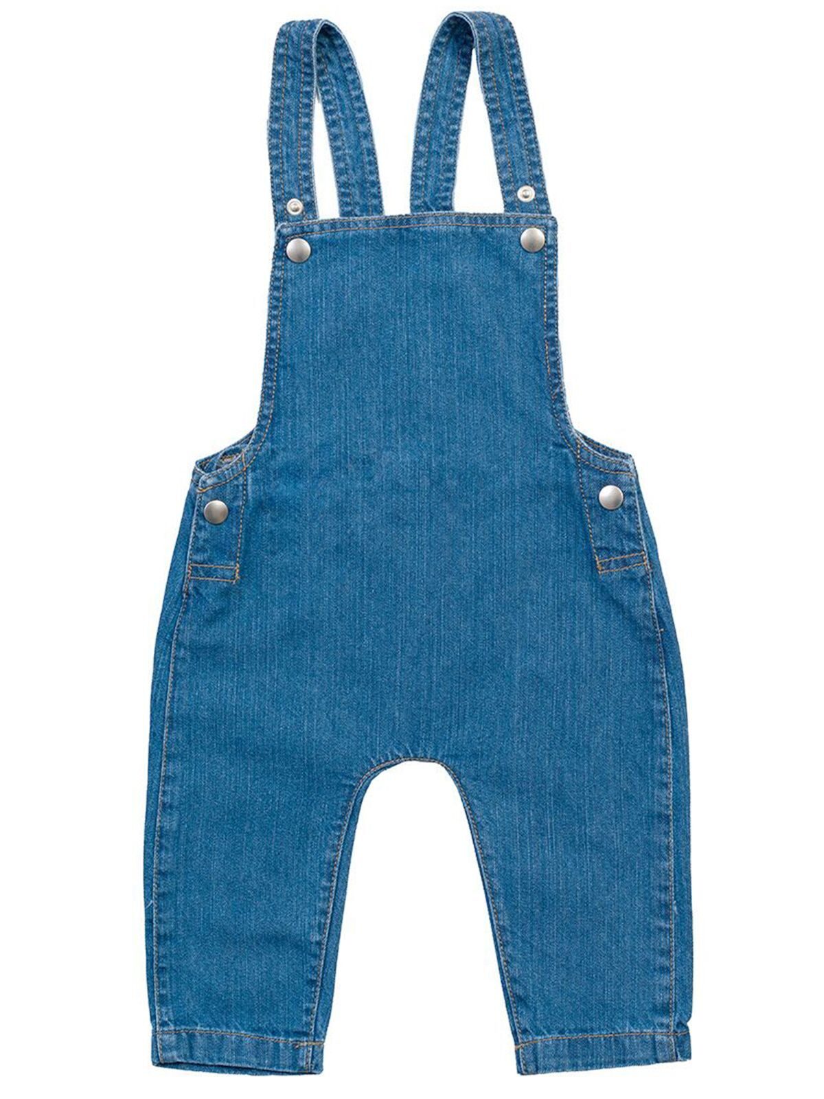 Baby Rocks Denim Dungarees Kinder Babybekleidung – Babybugz – Farbe denim blue – individuell veredelbar