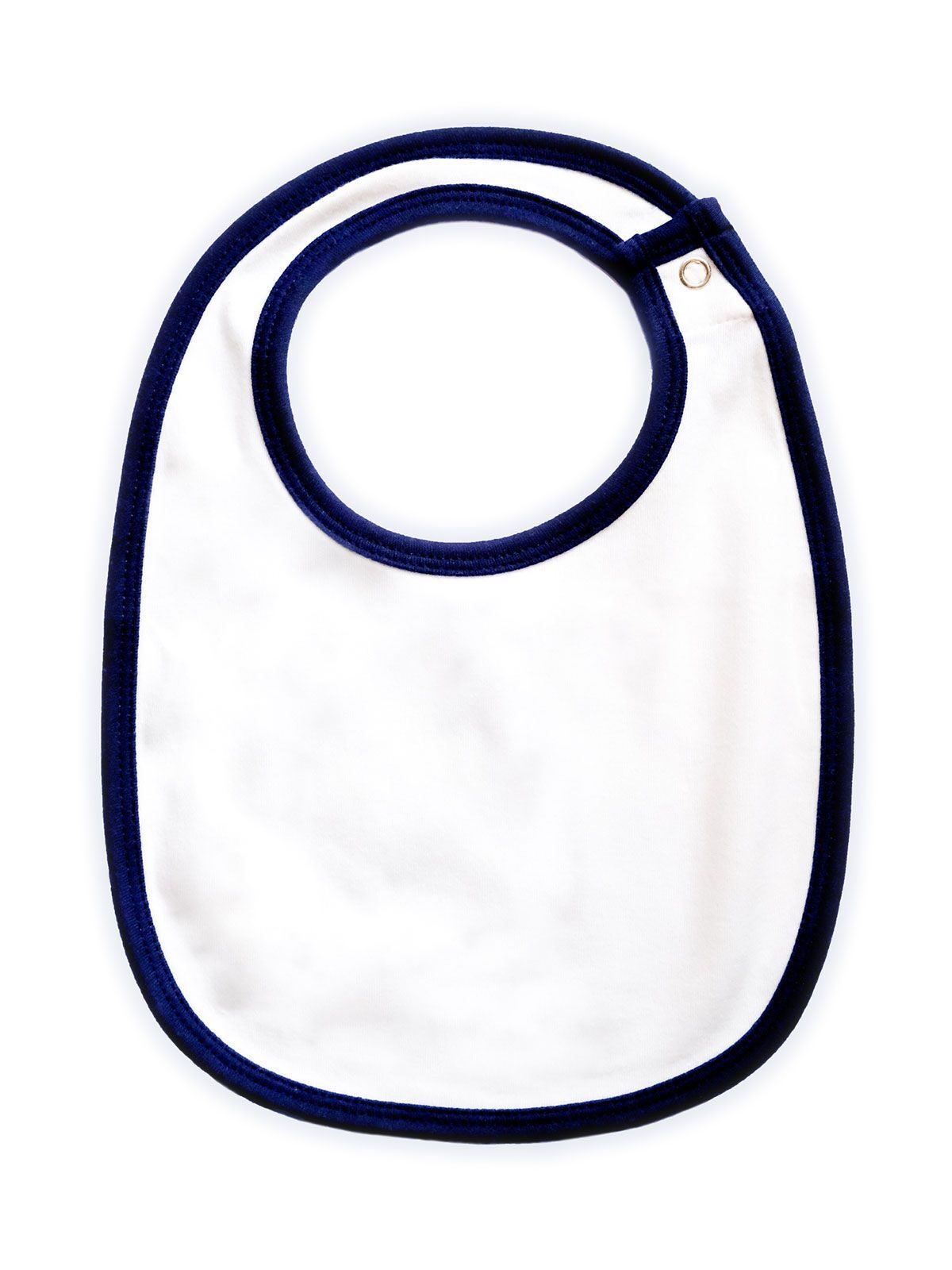 Single Layer Bib Kinder Babybekleidung – Babybugz – Farbe white/nautical navy – individuell veredelbar