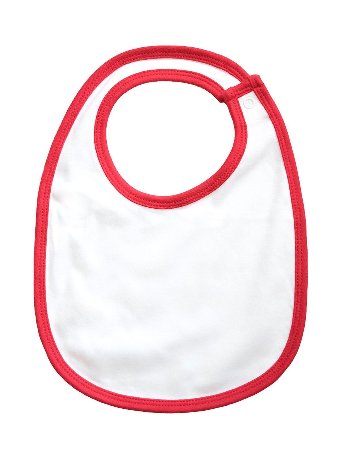 Single Layer Bib Kinder Babybekleidung – Babybugz – Farbe white/red – individuell veredelbar