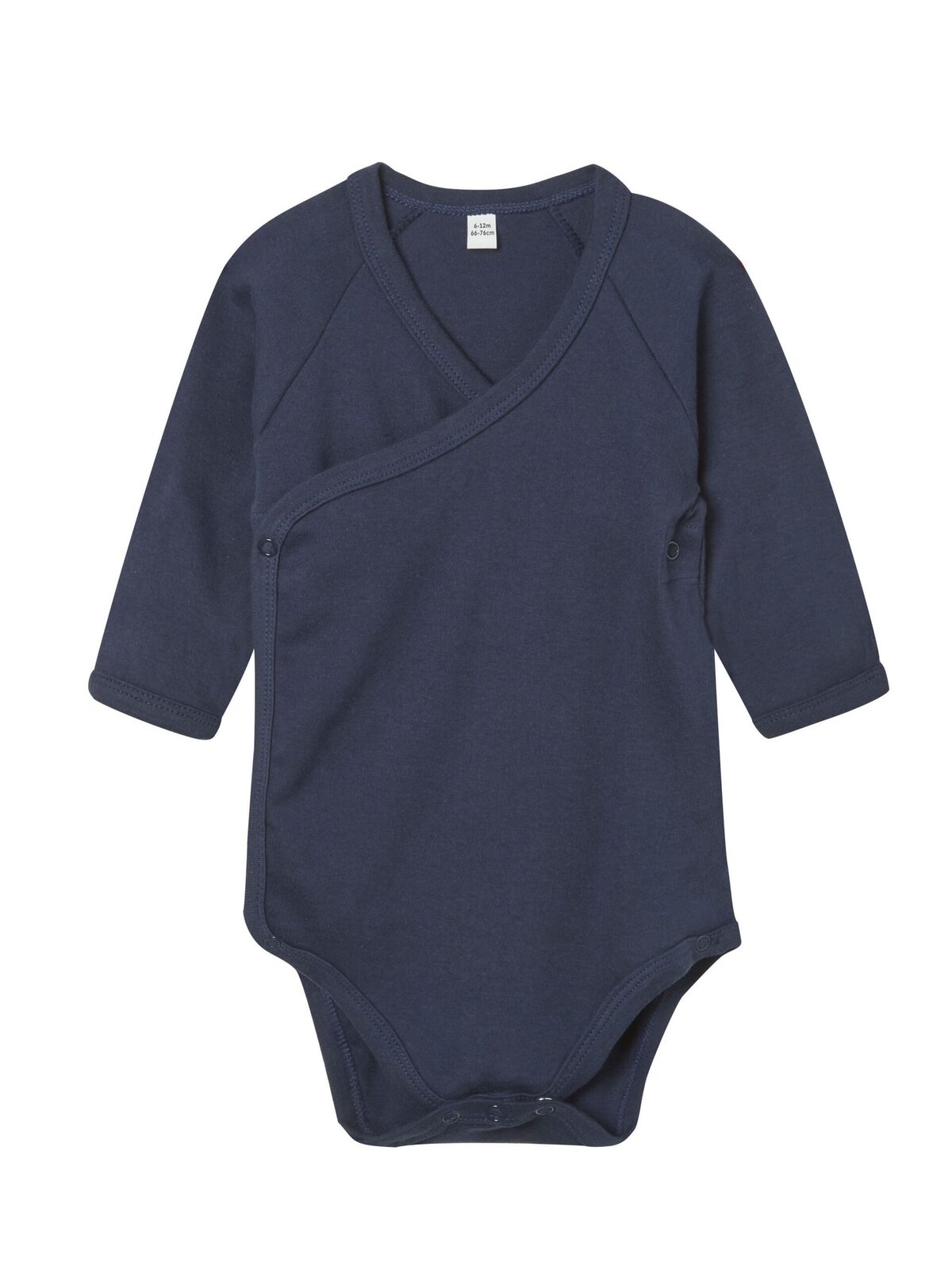 Baby Long Sleeve Kimono Bodysuit Babybekleidung – Babybugz – Farbe nautical navy – individuell veredelbar