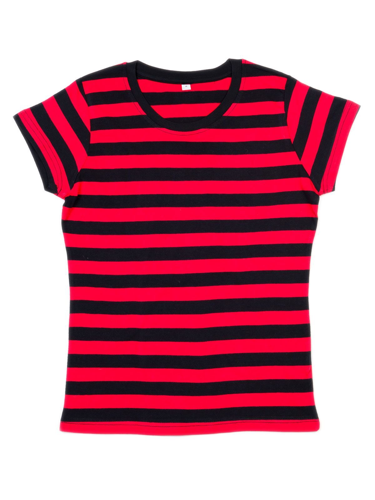 Stripy T Damen T-Shirt – Mantis – Farbe black/red – individuell veredelbar
