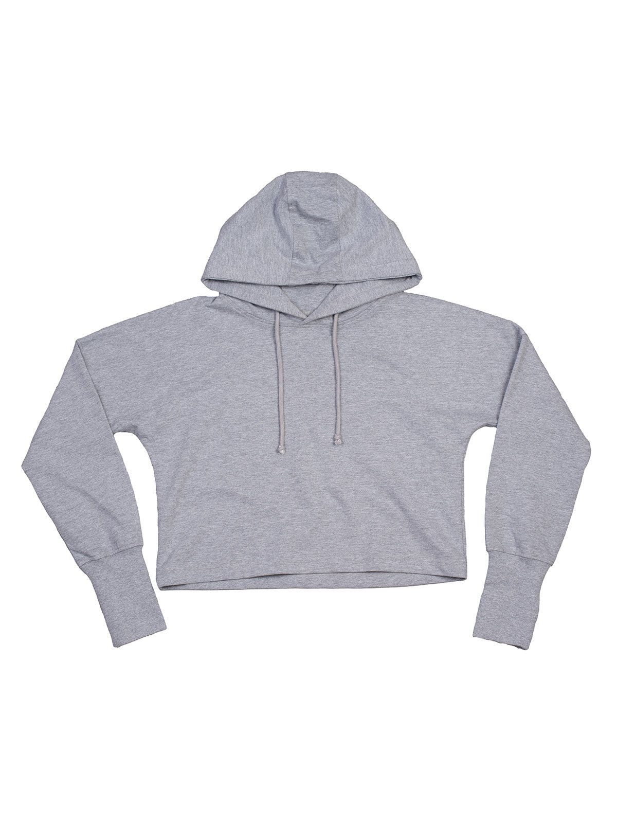 Cropped Hoodie Sweatshirt / Hoodie – Mantis – Farbe heather grey melange – individuell veredelbar