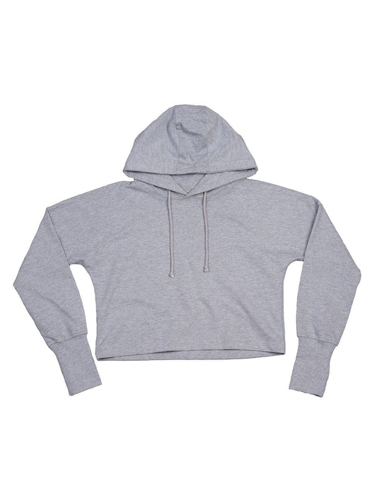 Cropped Hoodie Sweatshirt / Hoodie – Mantis – Farbe heather grey melange – individuell veredelbar