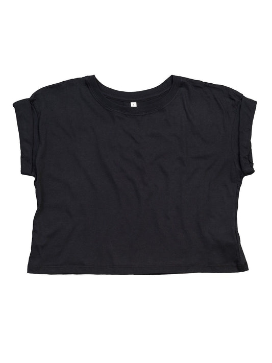 Organic Crop Top T Damen T-Shirt – Mantis – Farbe Schwarz – individuell veredelbar