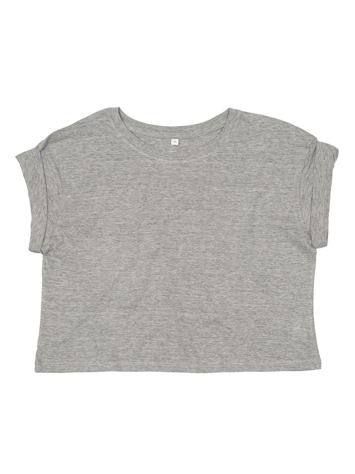 Organic Crop Top T Damen T-Shirt – Mantis – Farbe heather grey melange – individuell veredelbar