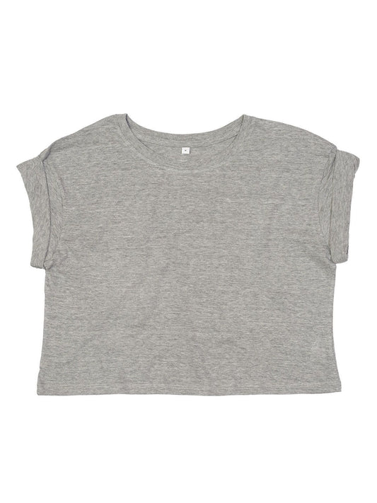 Organic Crop Top T Damen T-Shirt – Mantis – Farbe heather grey melange – individuell veredelbar