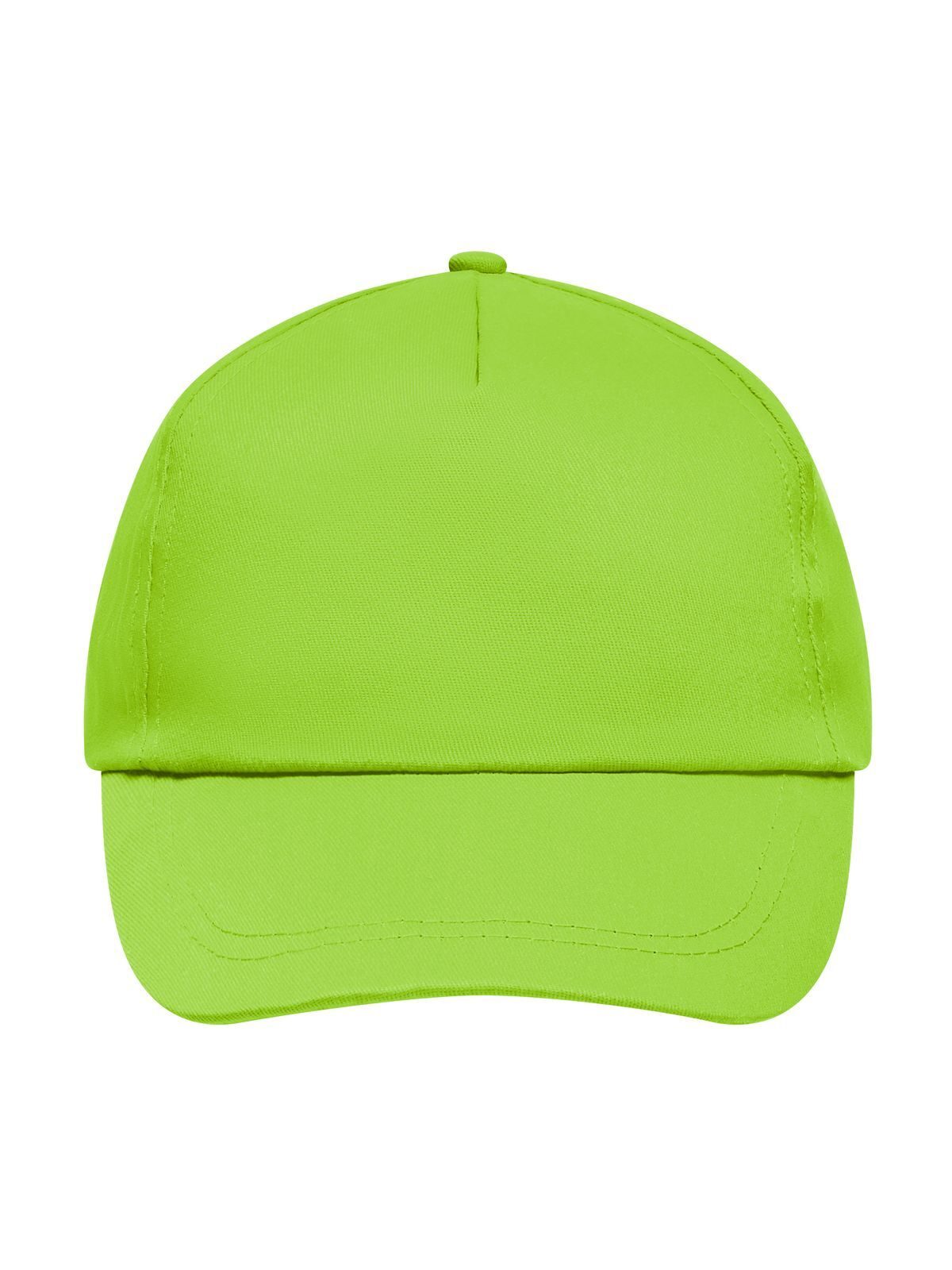 Baseball Caps 5 Panel Promo Cap Lightly Laminated lime-green bestickbar und bedruckbar – LA1970