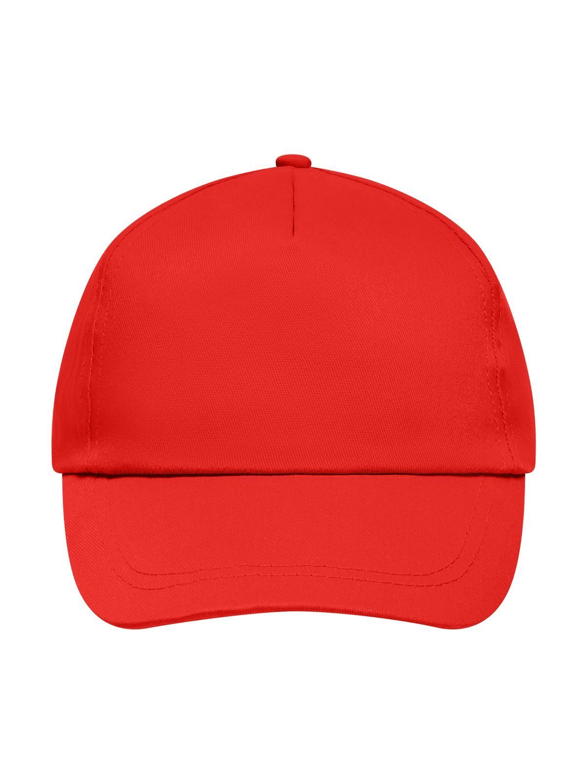 Baseball Caps 5 Panel Promo Cap Lightly Laminated signal-Rot bestickbar und bedruckbar – LA1970
