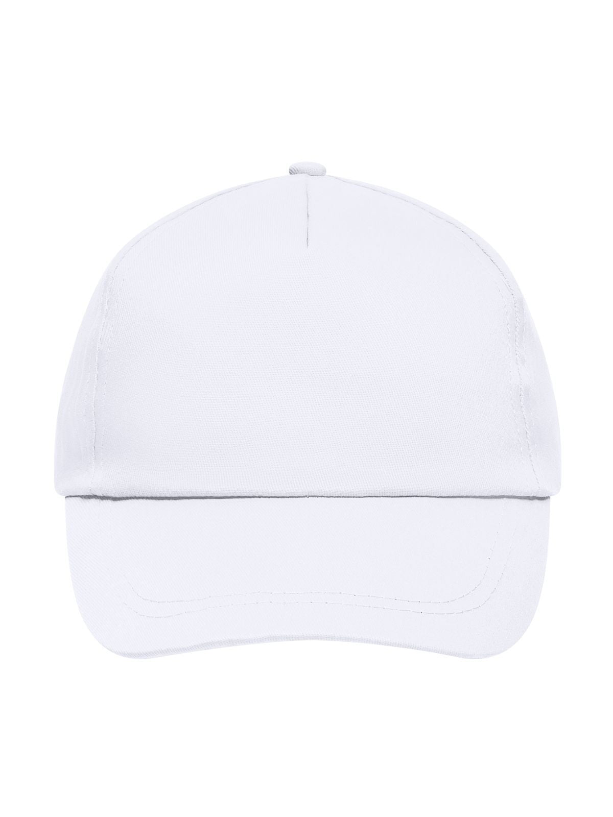 Baseball Caps 5 Panel Promo Cap Lightly Laminated Weiß bestickbar und bedruckbar – LA1970