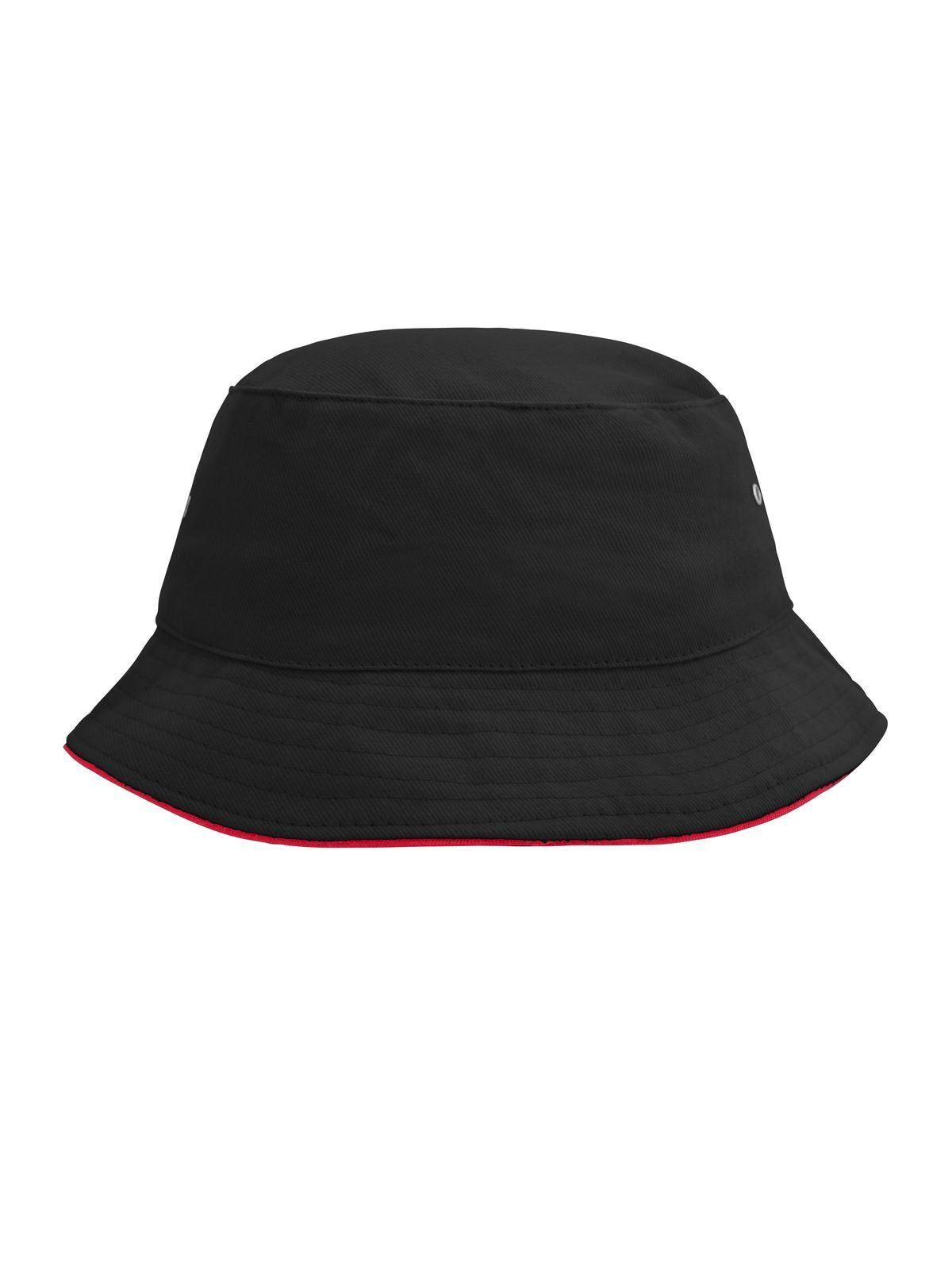 Bucket Hats Fisherman Piping Hat Schwarz/Rot bestickbar und bedruckbar – LA1970
