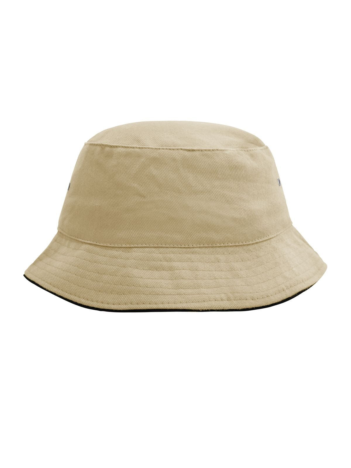 Bucket Hats Fisherman Piping Hat khaki/Schwarz bestickbar und bedruckbar – LA1970