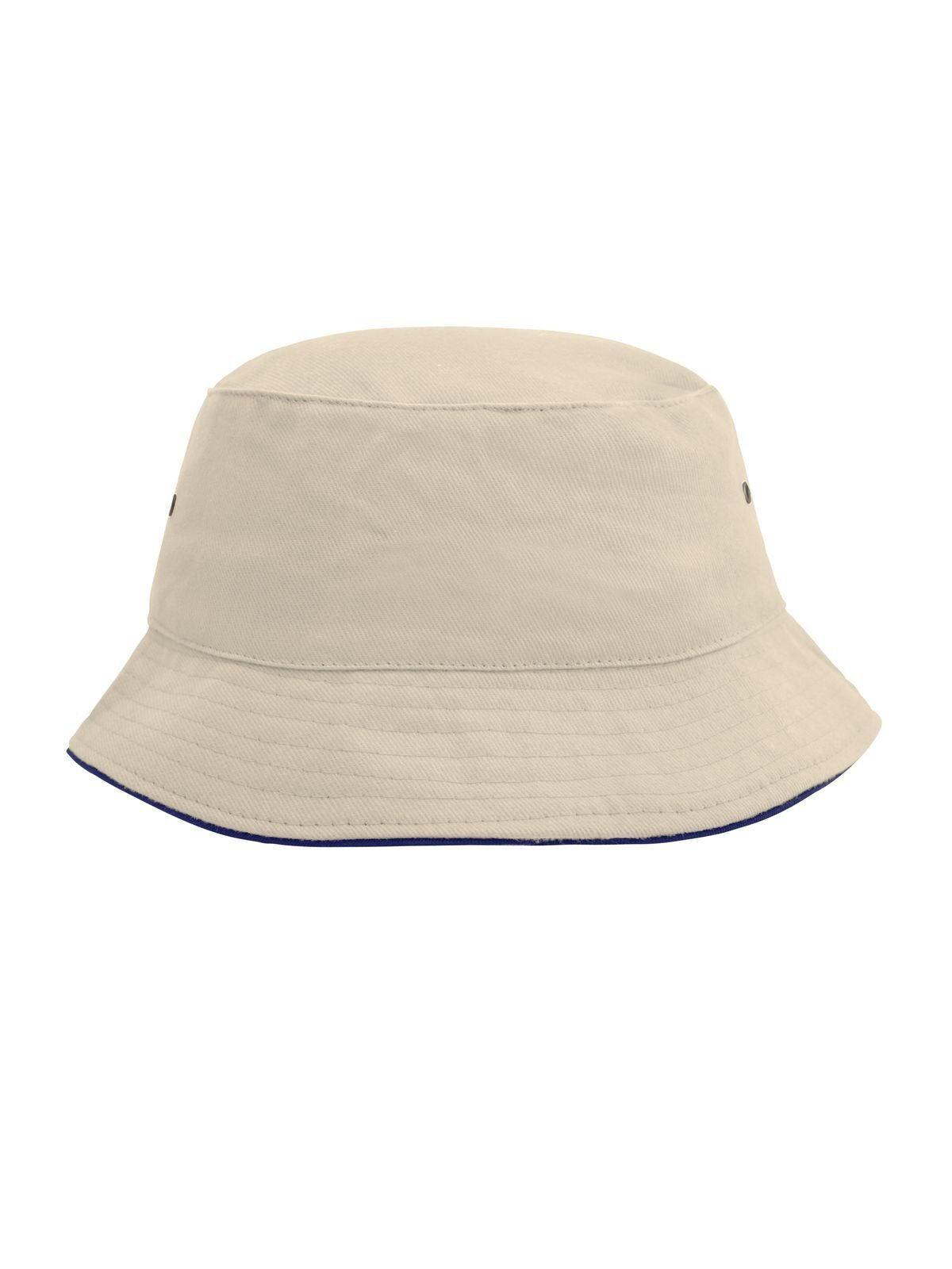 Bucket Hats Fisherman Piping Hat natural/Marineblau bestickbar und bedruckbar – LA1970