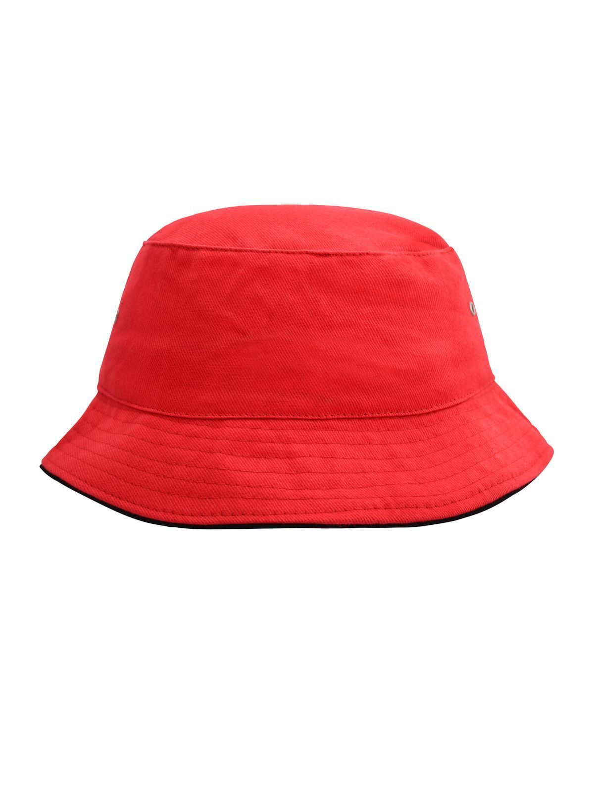Bucket Hats Fisherman Piping Hat Rot/Schwarz bestickbar und bedruckbar – LA1970