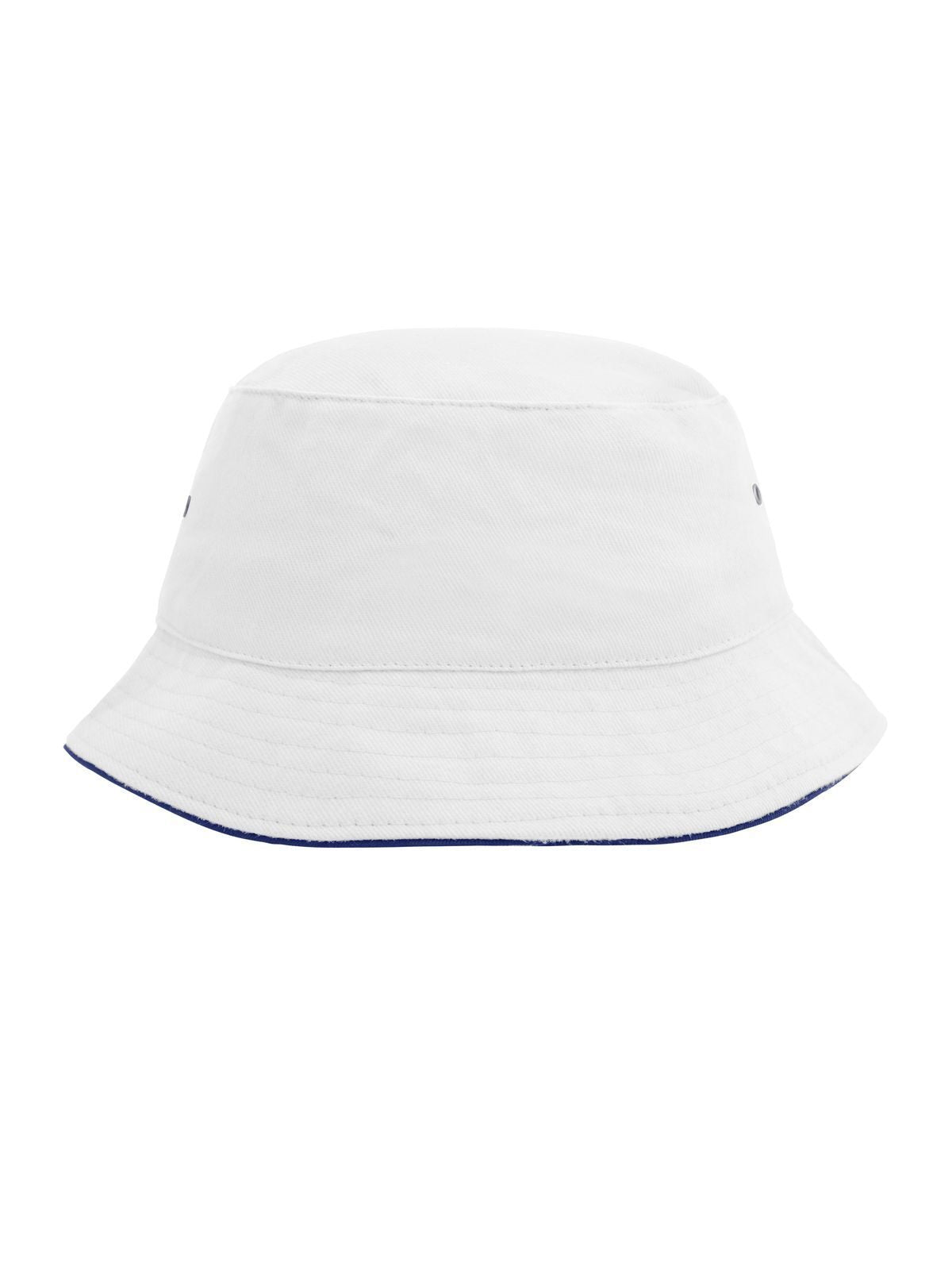 Bucket Hats Fisherman Piping Hat Weiß/Marineblau bestickbar und bedruckbar – LA1970