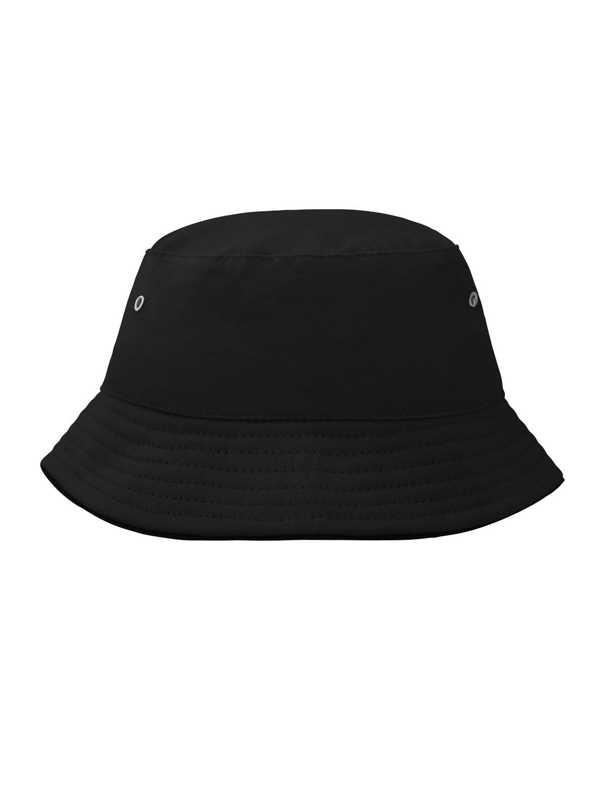 Bucket Hats Fisherman Piping Hat for Kids Schwarz/Schwarz bestickbar und bedruckbar – LA1970