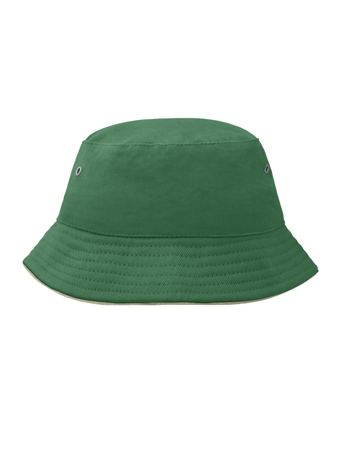 Bucket Hats Fisherman Piping Hat for Kids dark-green/beige bestickbar und bedruckbar – LA1970
