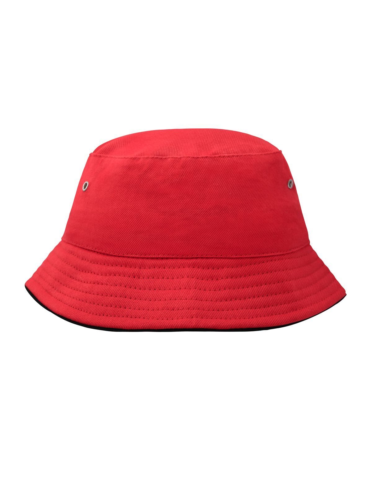 Bucket Hats Fisherman Piping Hat for Kids Rot/Schwarz bestickbar und bedruckbar – LA1970