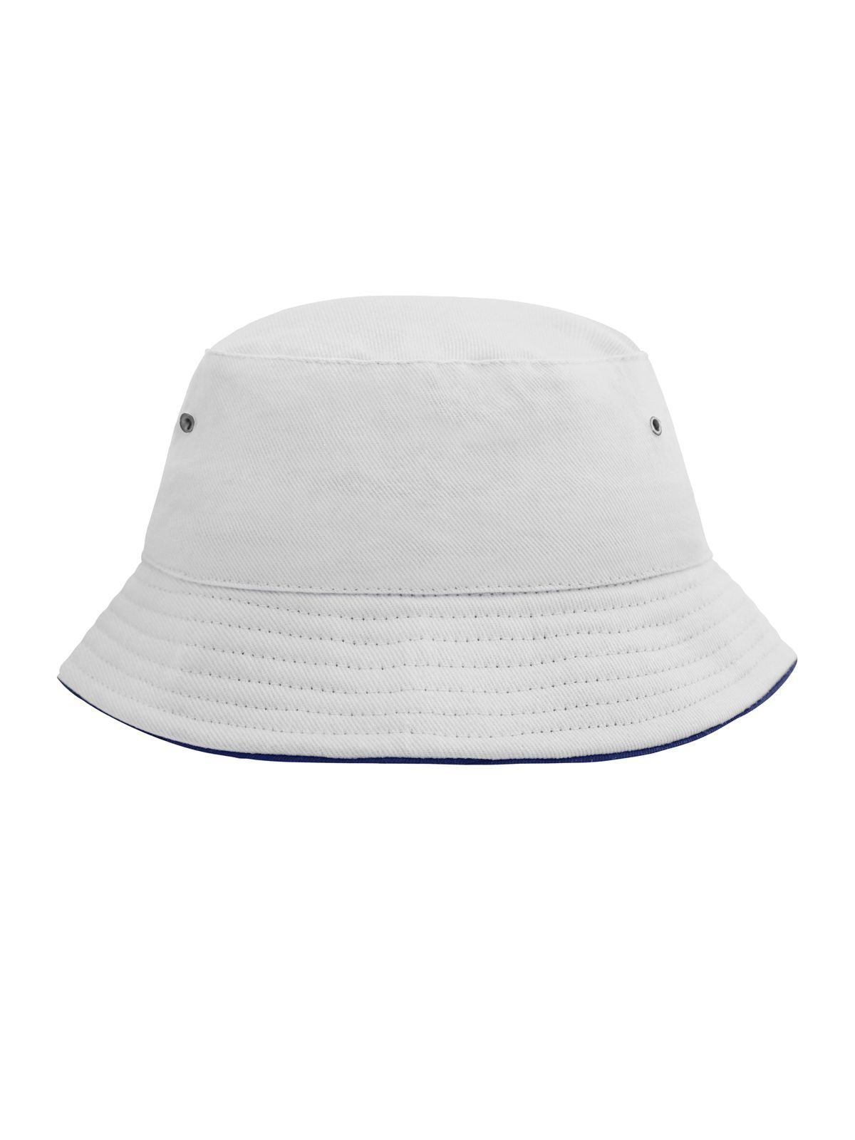 Bucket Hats Fisherman Piping Hat for Kids Weiß/Marineblau bestickbar und bedruckbar – LA1970
