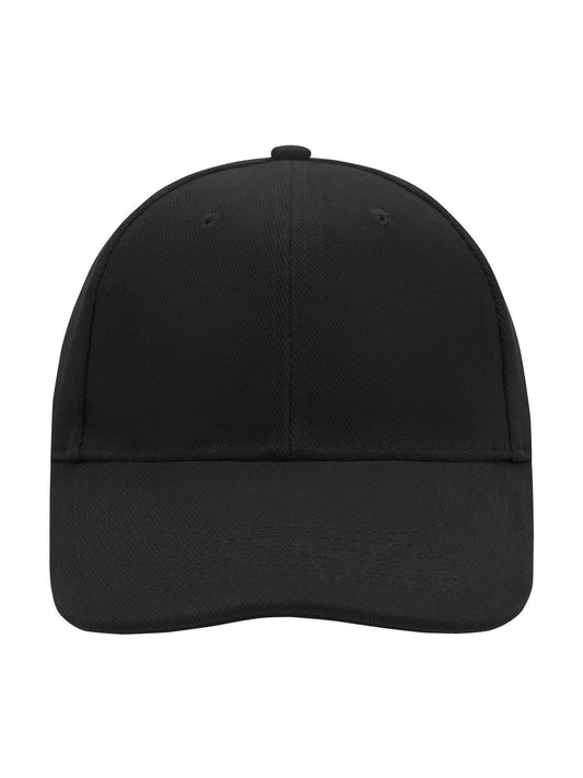 Baseball Caps 6 Panel Cap Laminated Schwarz bestickbar und bedruckbar – LA1970