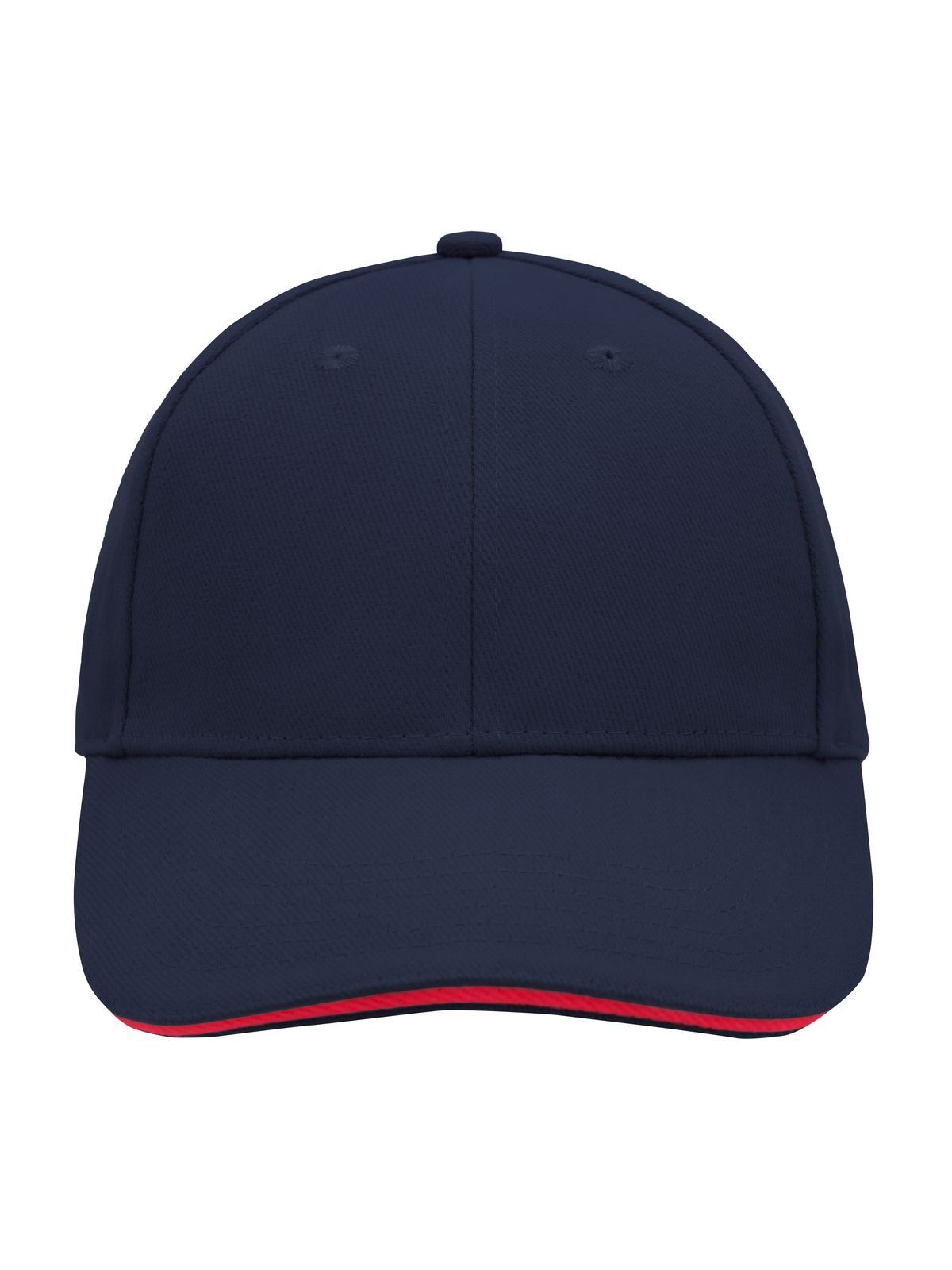 Baseball Caps 6 Panel Sandwich Cap Marineblau/Rot bestickbar und bedruckbar – LA1970
