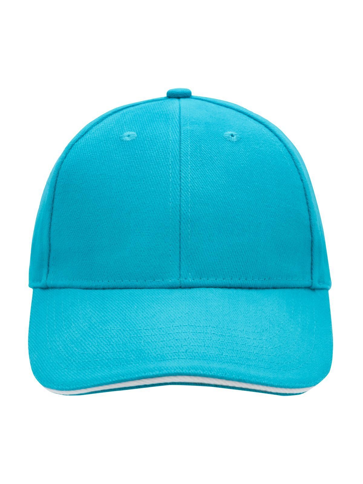 Baseball Caps 6 Panel Sandwich Cap pacific/Weiß bestickbar und bedruckbar – LA1970