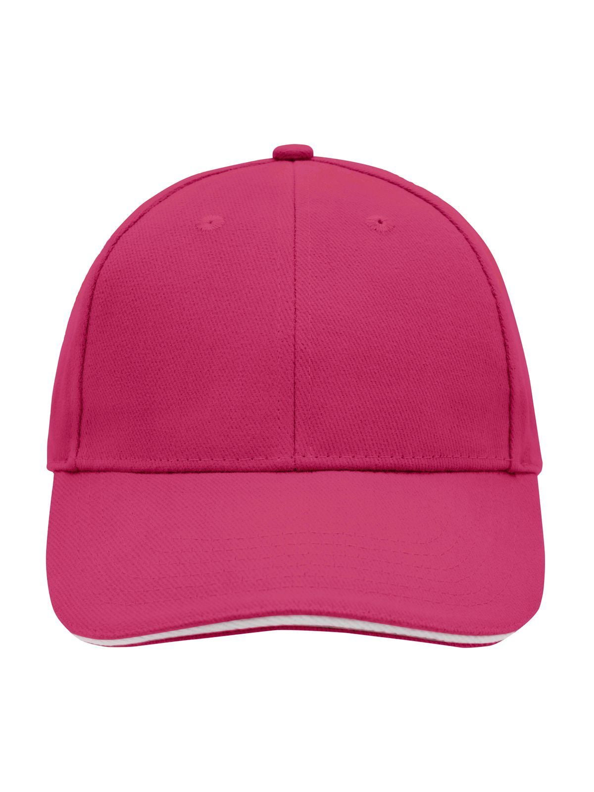 Baseball Caps 6 Panel Sandwich Cap pink/Weiß bestickbar und bedruckbar – LA1970