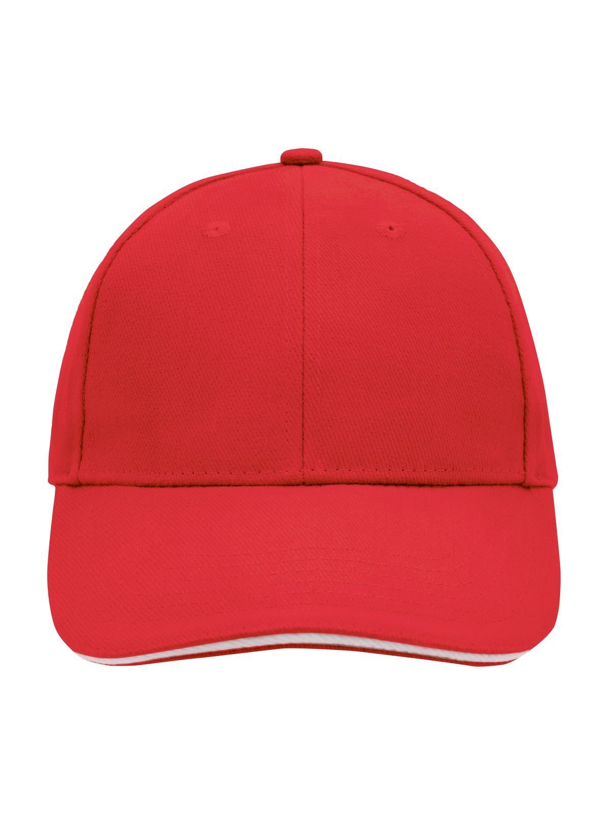 Baseball Caps 6 Panel Sandwich Cap Rot/Weiß bestickbar und bedruckbar – LA1970