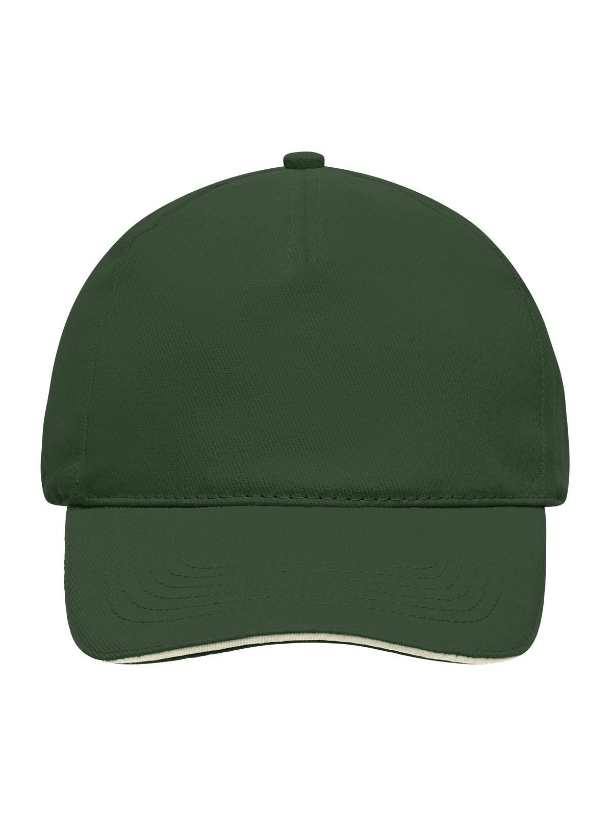 Baseball Caps 5 Panel Sandwich Cap dark-green/natural bestickbar und bedruckbar – LA1970