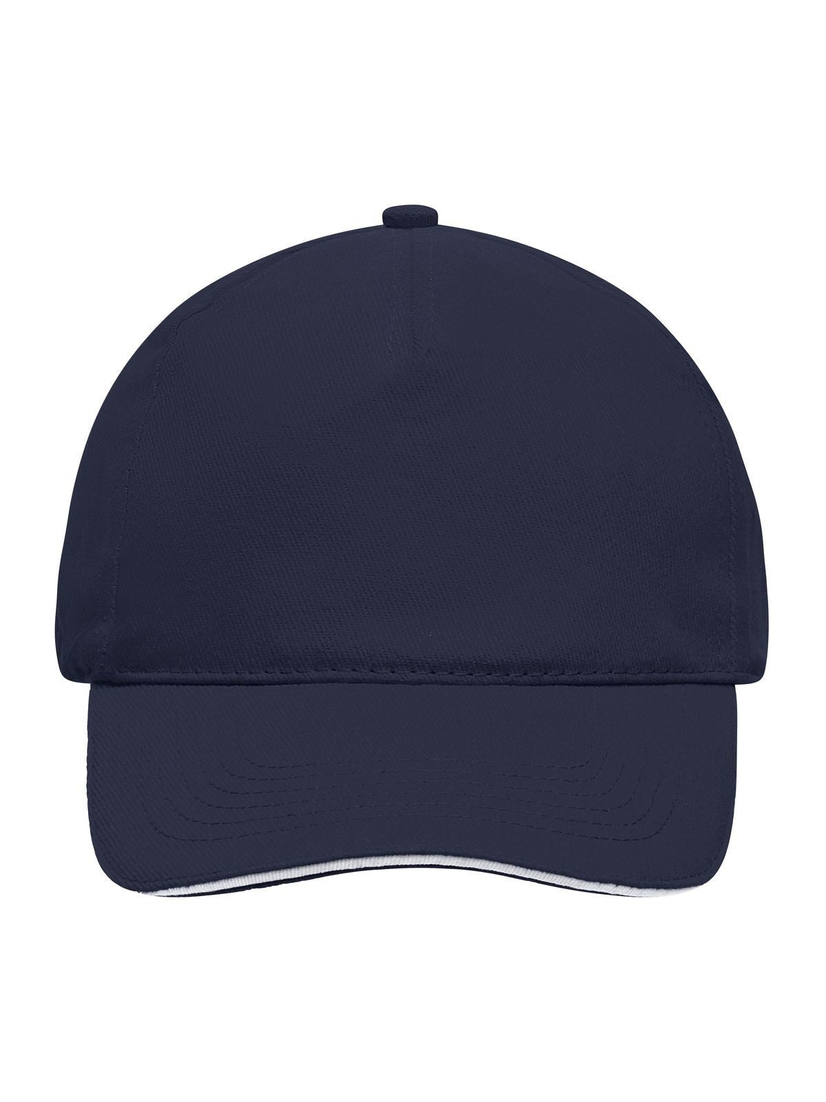 Baseball Caps 5 Panel Sandwich Cap Marineblau/Weiß bestickbar und bedruckbar – LA1970