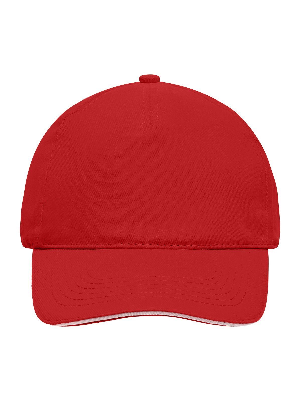 Baseball Caps 5 Panel Sandwich Cap Rot/Weiß bestickbar und bedruckbar – LA1970
