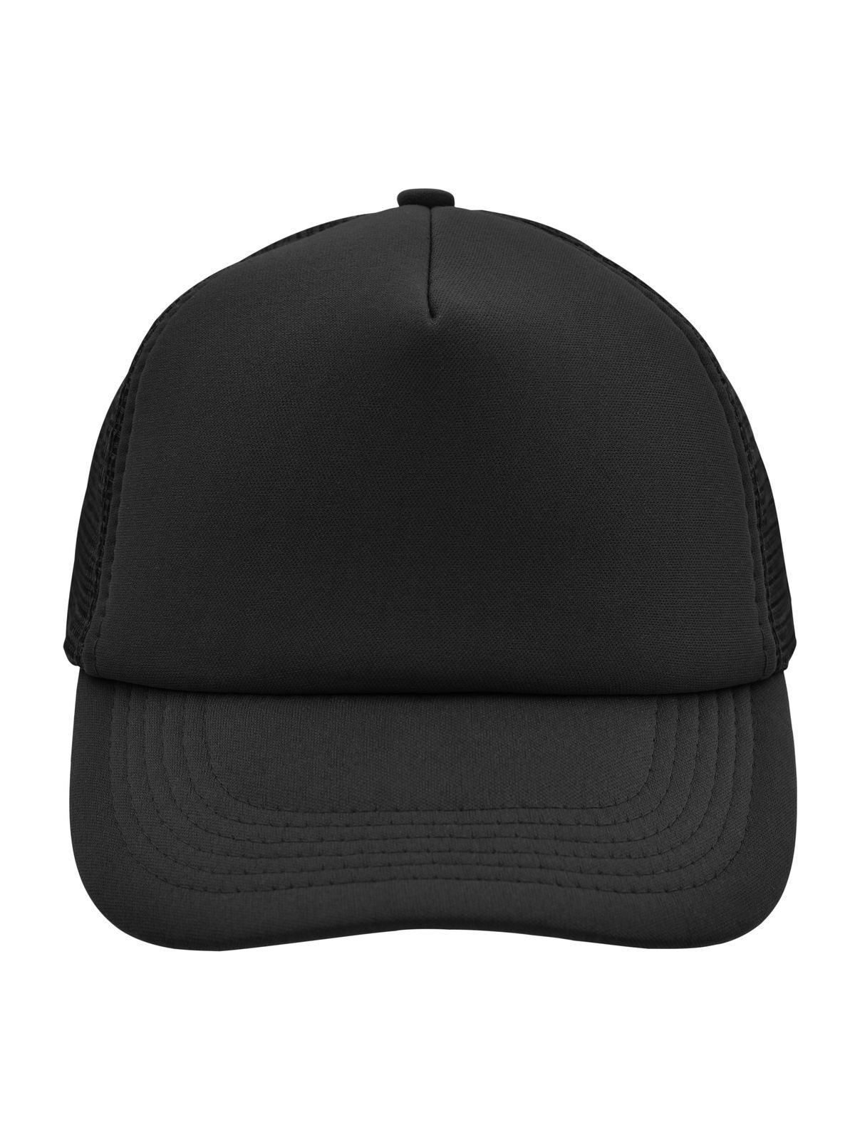 Trucker Caps 5 Panel Polyester Mesh Cap Schwarz bestickbar und bedruckbar – LA1970
