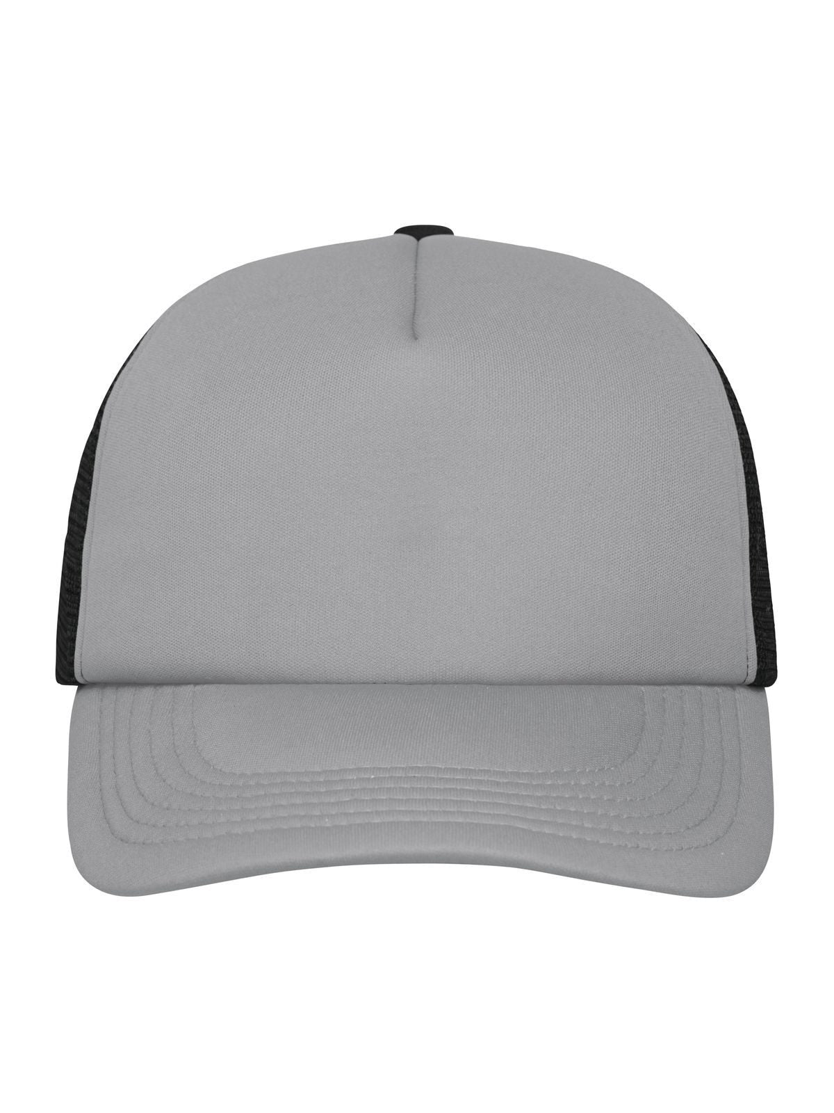 Trucker Caps 5 Panel Polyester Mesh Cap dark-Grau/Schwarz bestickbar und bedruckbar – LA1970