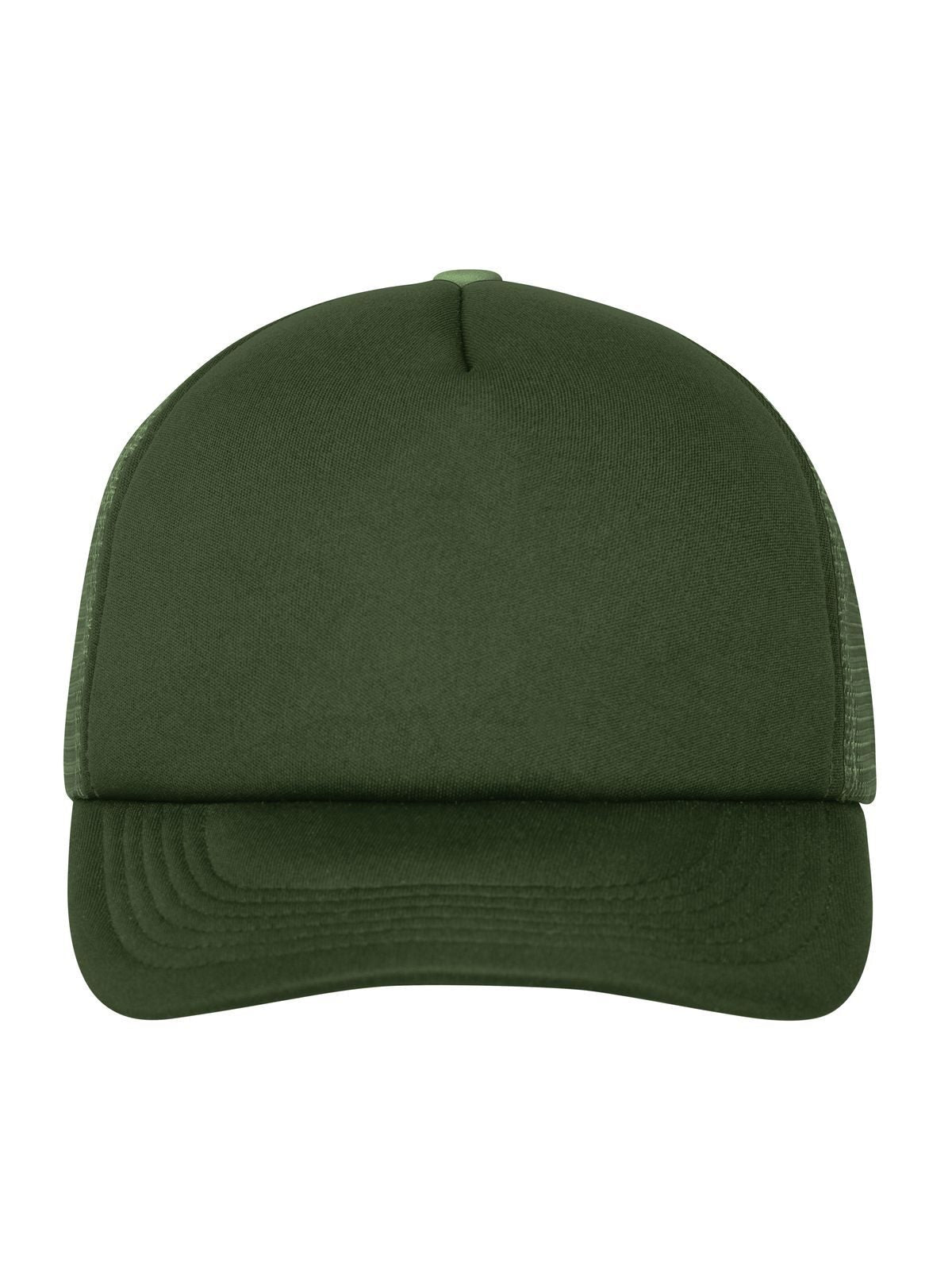 Trucker Caps 5 Panel Polyester Mesh Cap dark-olive bestickbar und bedruckbar – LA1970