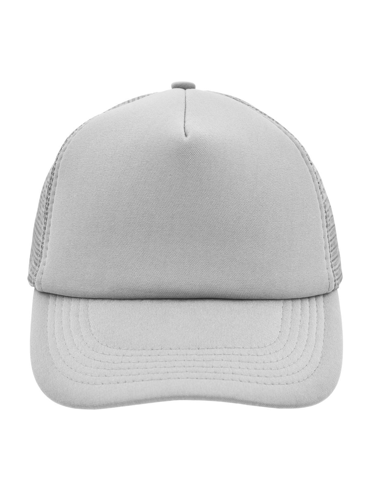 Trucker Caps 5 Panel Polyester Mesh Cap light-Grau bestickbar und bedruckbar – LA1970