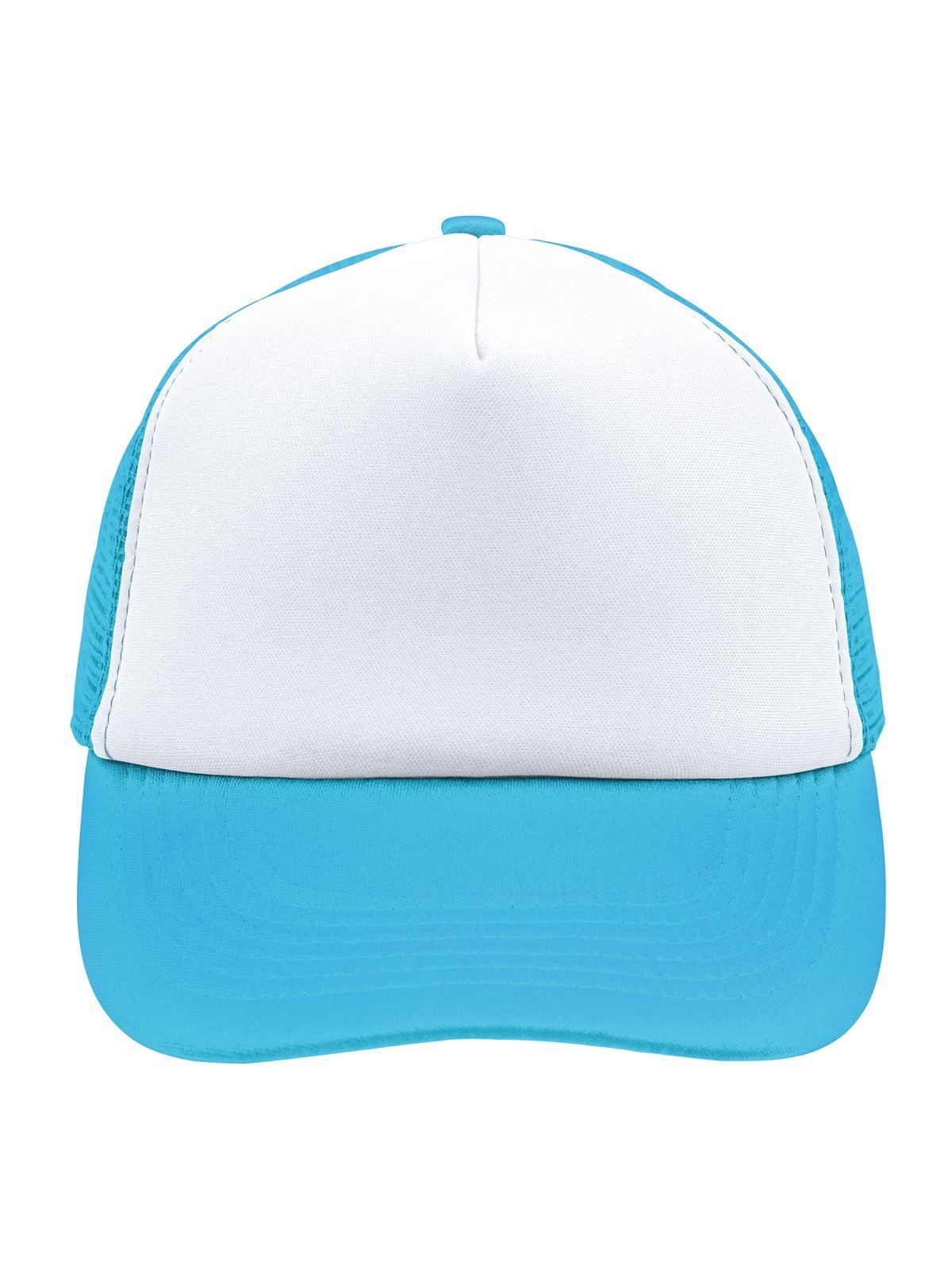 Trucker Caps 5 Panel Polyester Mesh Cap Weiß/pacific bestickbar und bedruckbar – LA1970