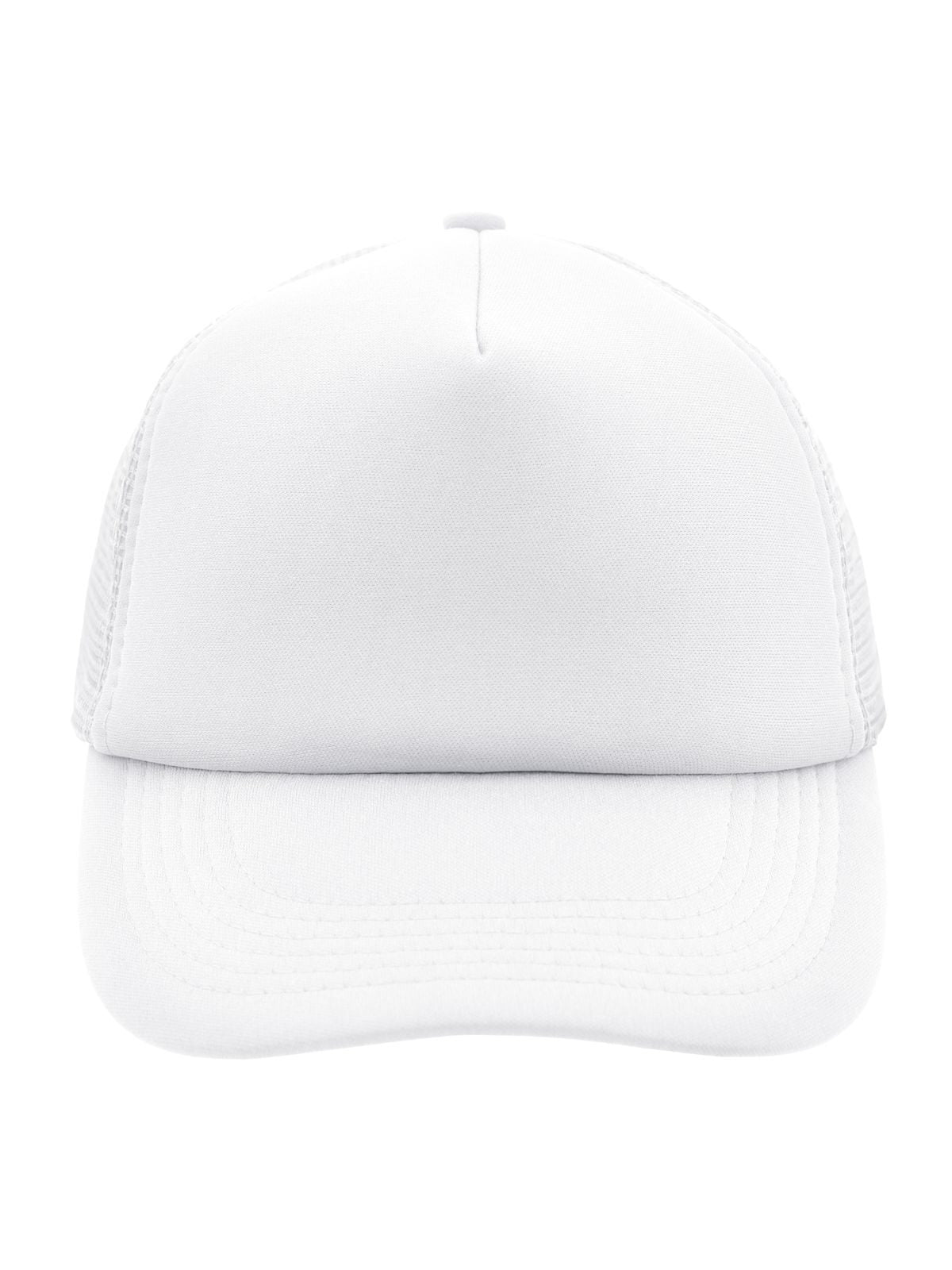 Trucker Caps 5 Panel Polyester Mesh Cap Weiß bestickbar und bedruckbar – LA1970