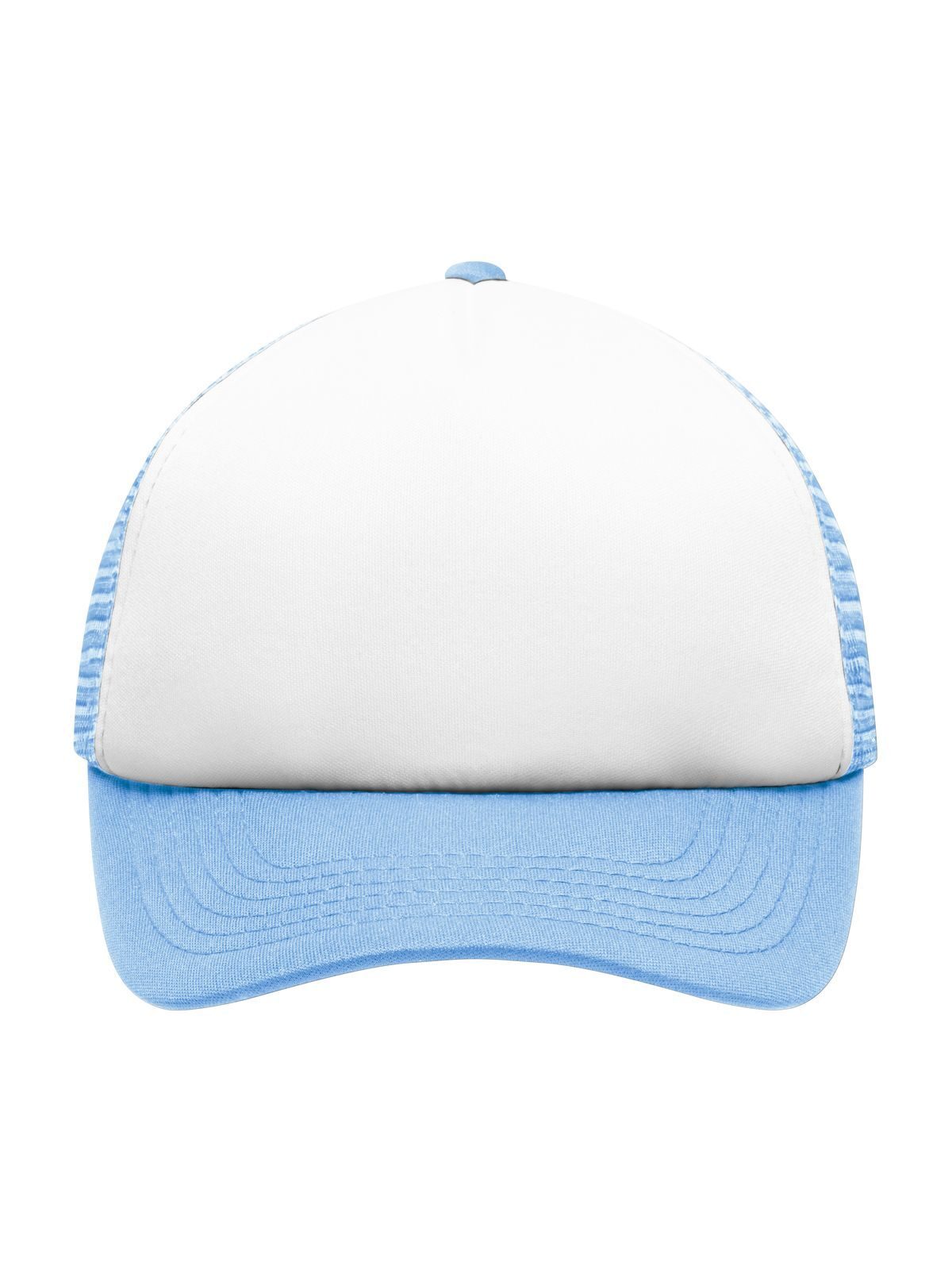 Trucker Caps 5 Panel Polyester Mesh Cap for Kids Weiß/light-blue bestickbar und bedruckbar – LA1970