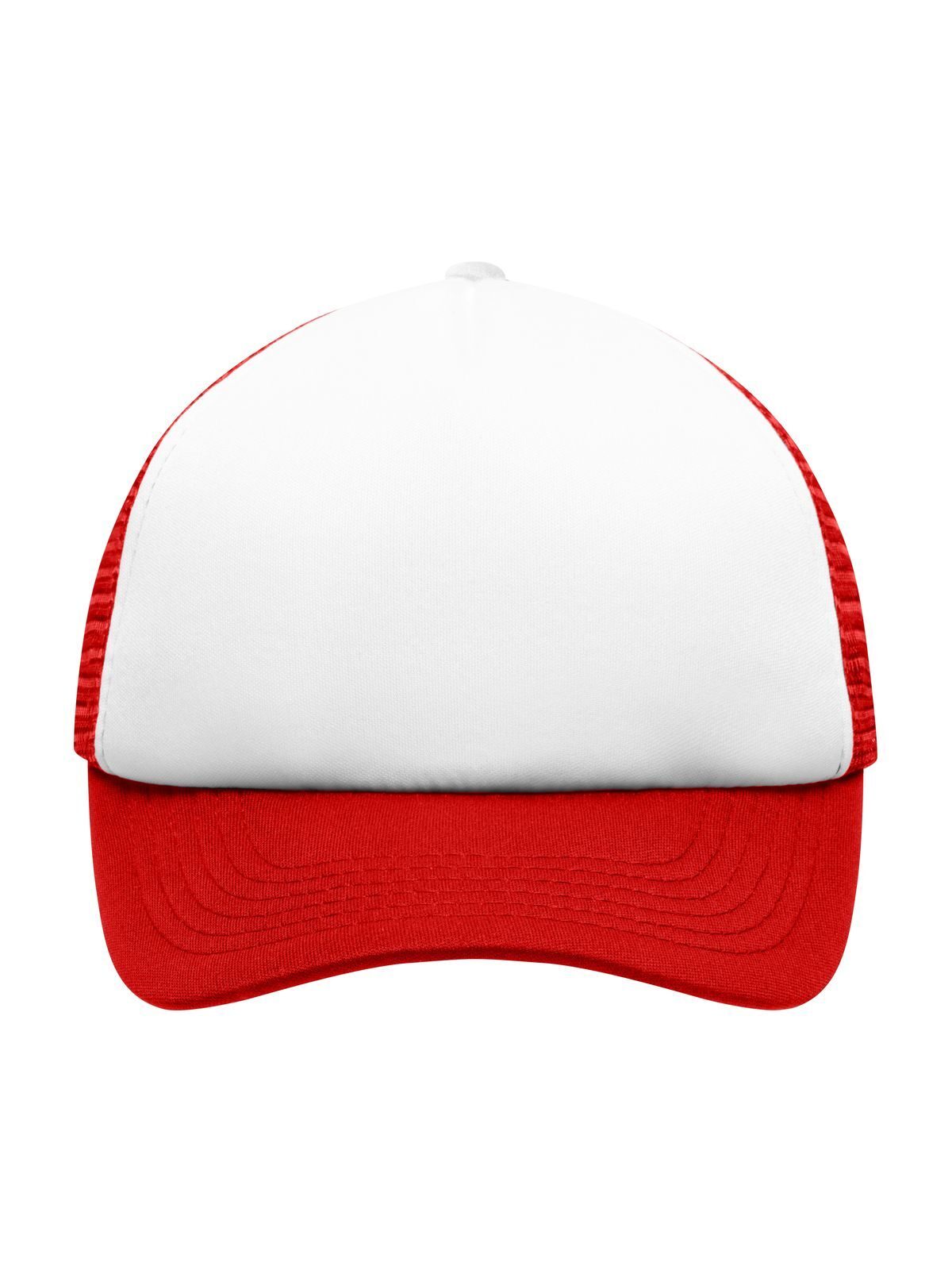 Trucker Caps 5 Panel Polyester Mesh Cap for Kids Weiß/Rot bestickbar und bedruckbar – LA1970