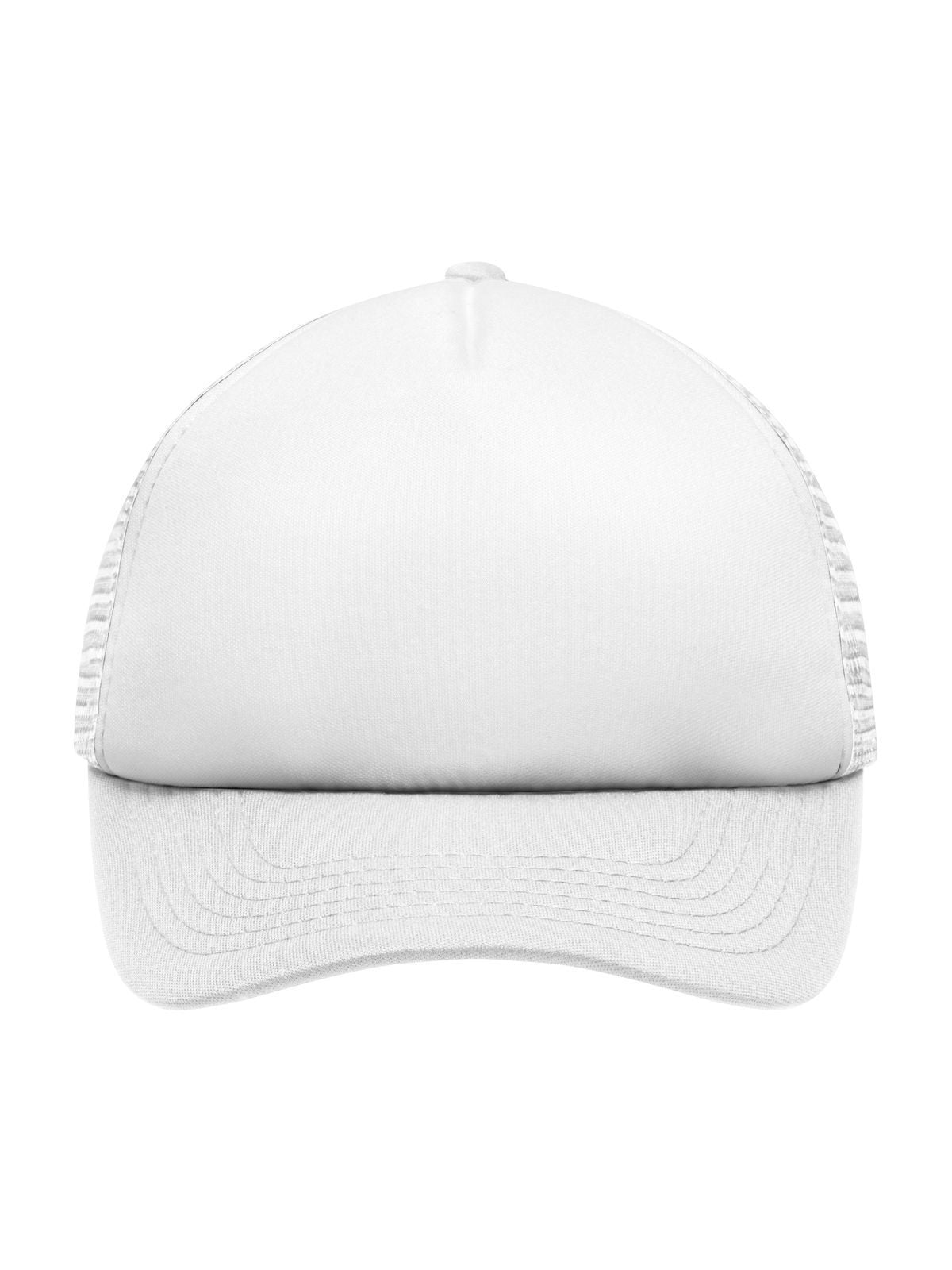 Trucker Caps 5 Panel Polyester Mesh Cap for Kids Weiß/Weiß bestickbar und bedruckbar – LA1970