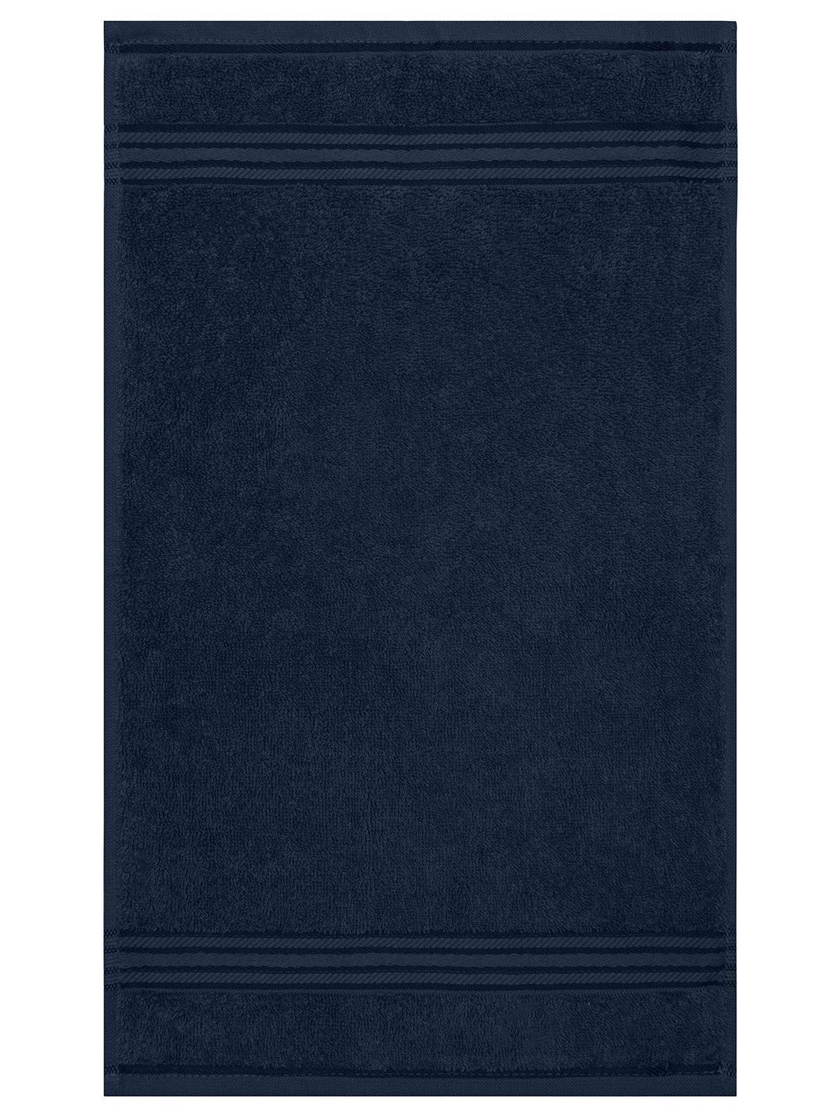 Guest Towel 30x50 Handtuch – James & Nicholson – Farbe Navy – individuell veredelbar