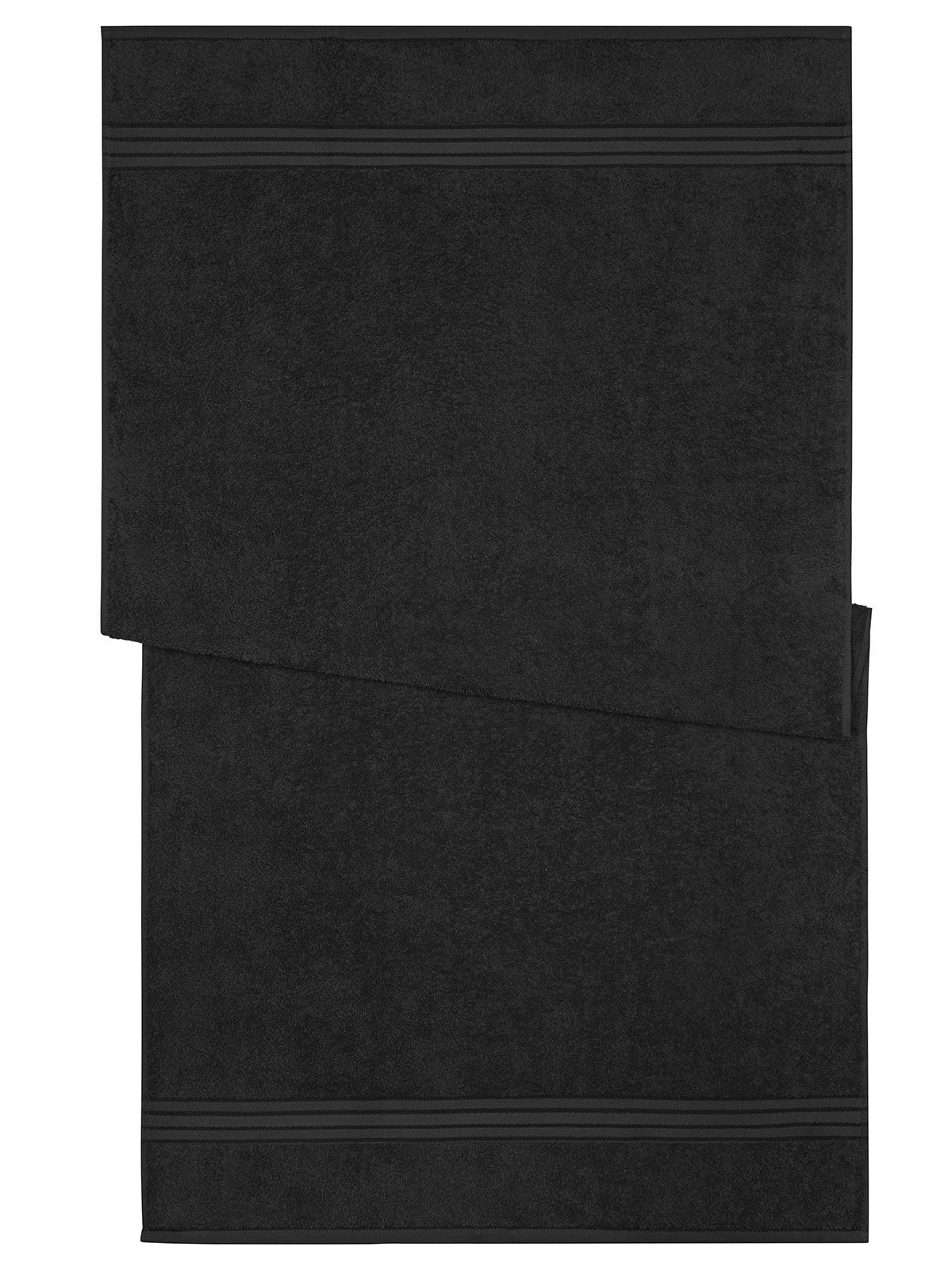 Bath Towel 70x140 Handtuch – James & Nicholson – Farbe Schwarz – individuell veredelbar