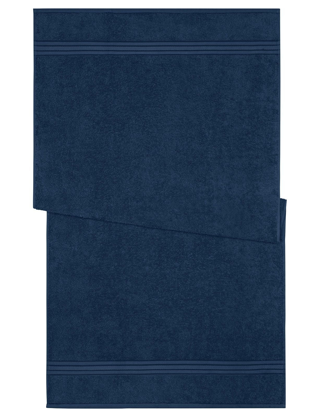 Bath Towel 70x140 Handtuch – James & Nicholson – Farbe Navy – individuell veredelbar