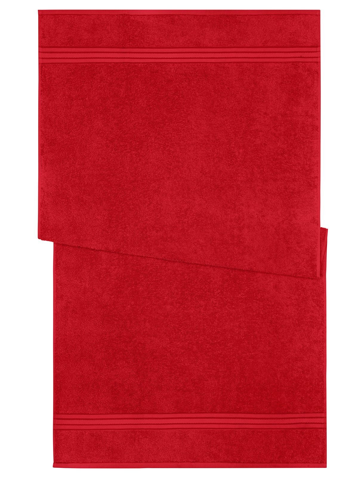 Bath Towel 70x140 Handtuch – James & Nicholson – Farbe Rot – individuell veredelbar