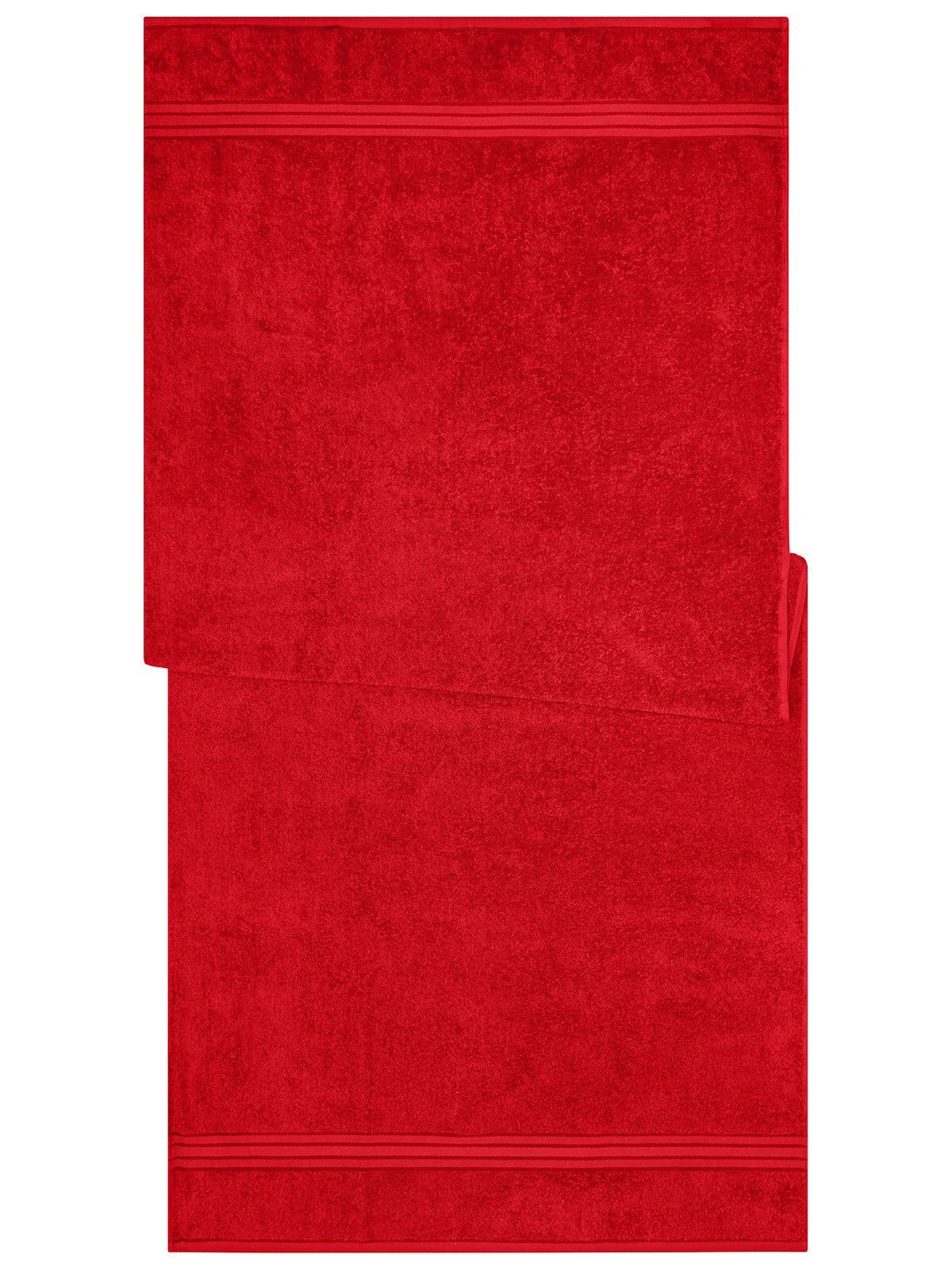 Sauna Sheet 70x180 Handtuch – James & Nicholson – Farbe Rot – individuell veredelbar