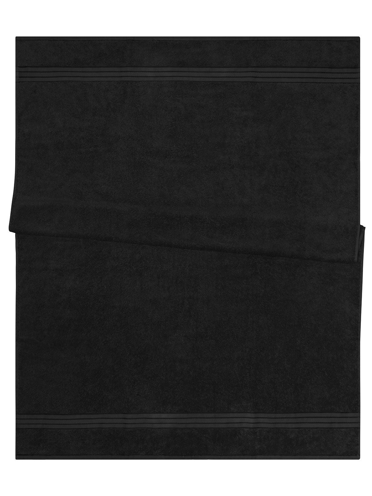 Bath Sheet 100x150 Handtuch – James & Nicholson – Farbe Schwarz – individuell veredelbar