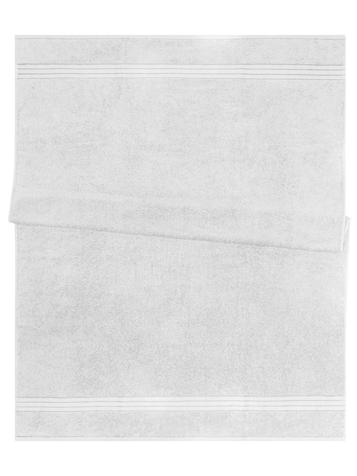 Bath Sheet 100x150 Handtuch – James & Nicholson – Farbe Weiß – individuell veredelbar