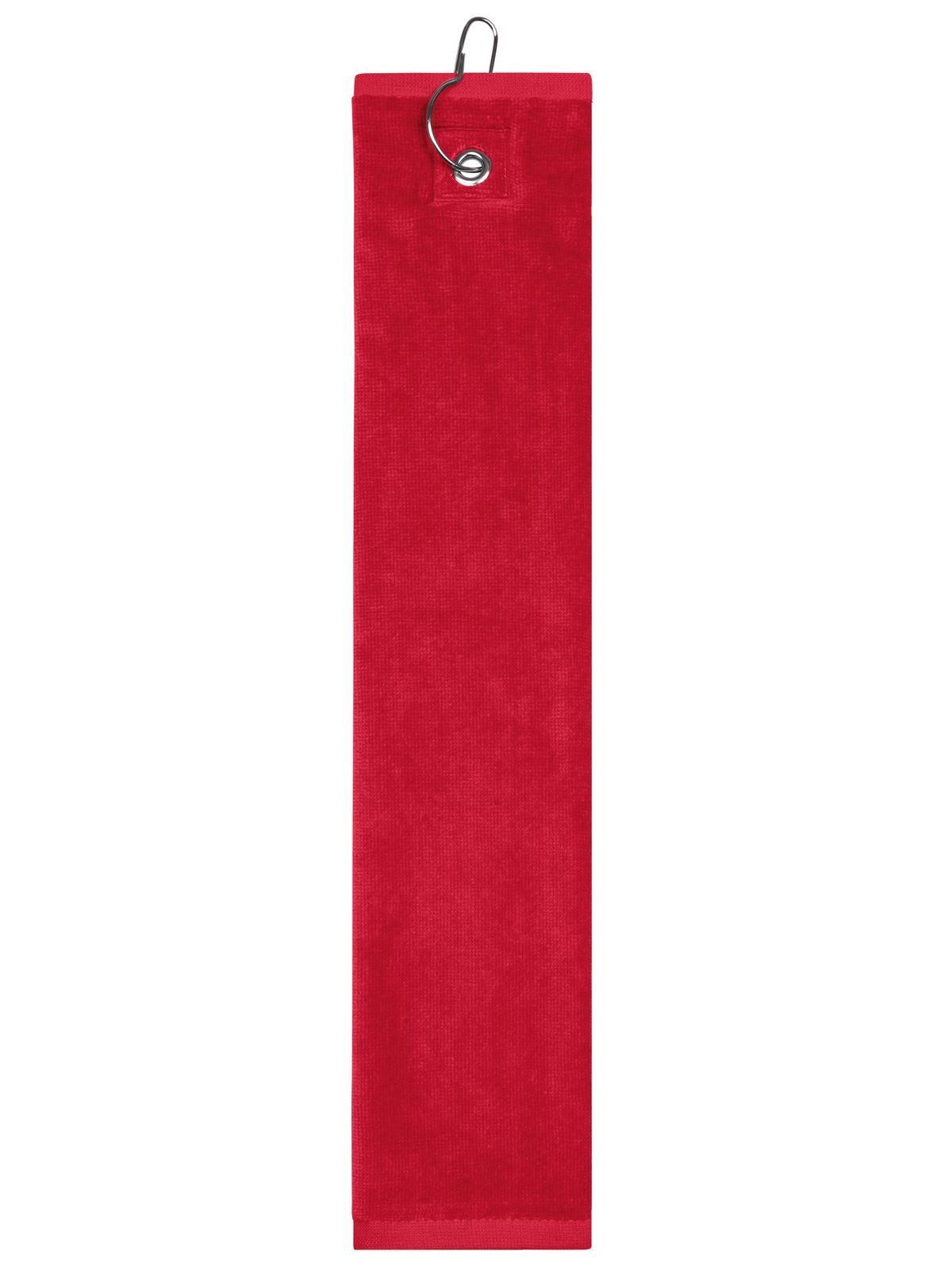 Golf Towel 30x50 Handtuch – James & Nicholson – Farbe Rot – individuell veredelbar