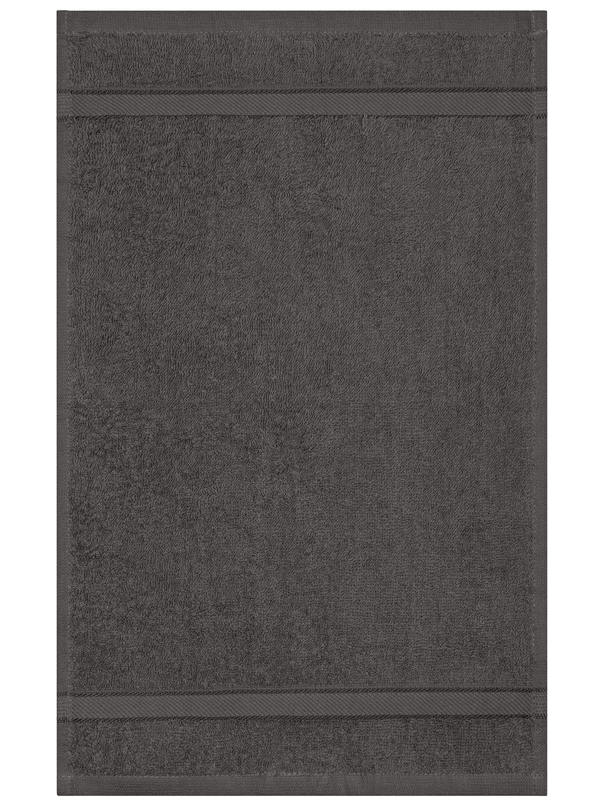 Guest Towel Herren Handtuch – James & Nicholson – Farbe graphite – individuell veredelbar