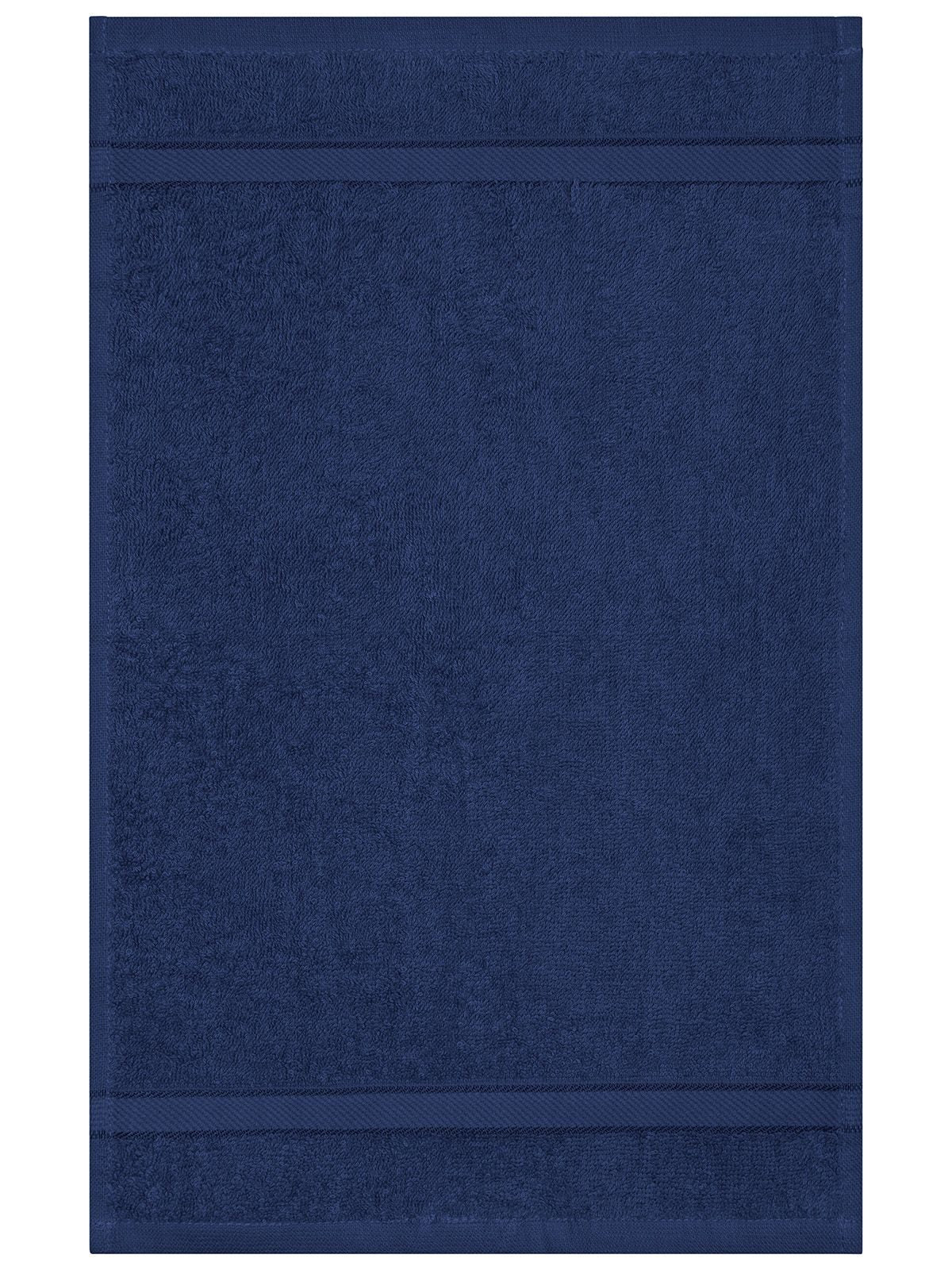 Guest Towel Herren Handtuch – James & Nicholson – Farbe Navy – individuell veredelbar