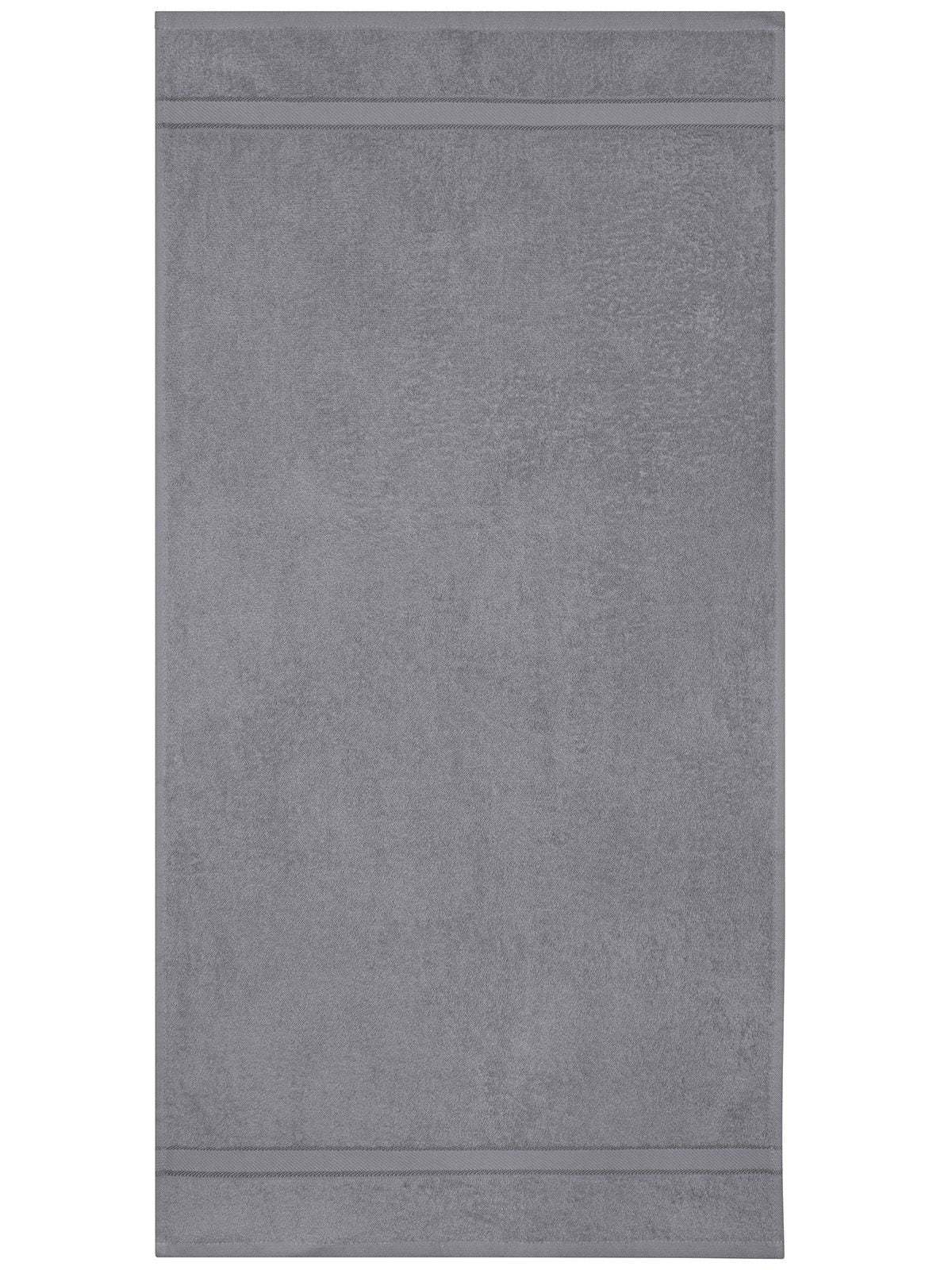 Hand Towel Herren Handtuch – James & Nicholson – Farbe silver – individuell veredelbar